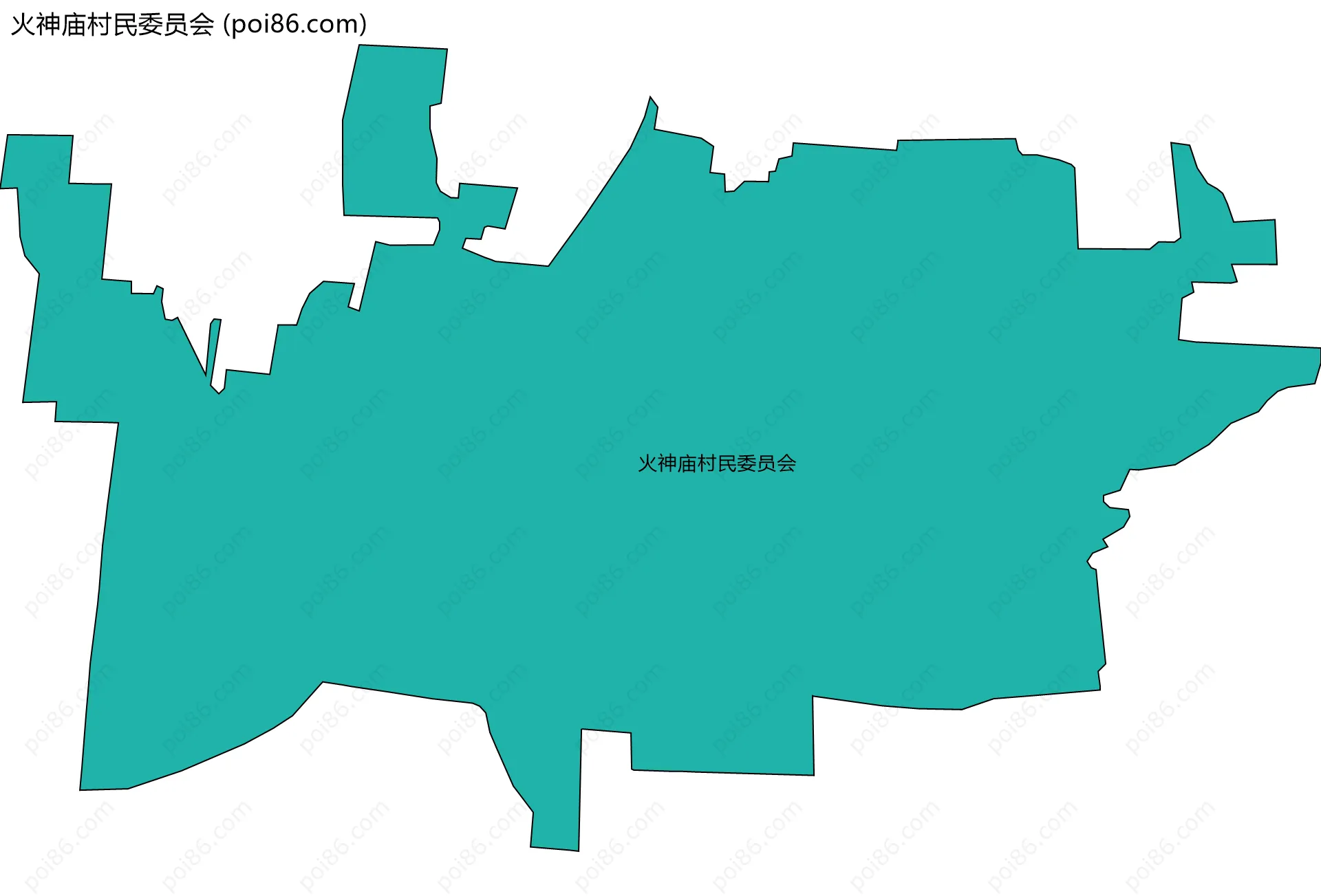 火神庙村民委员会边界地图