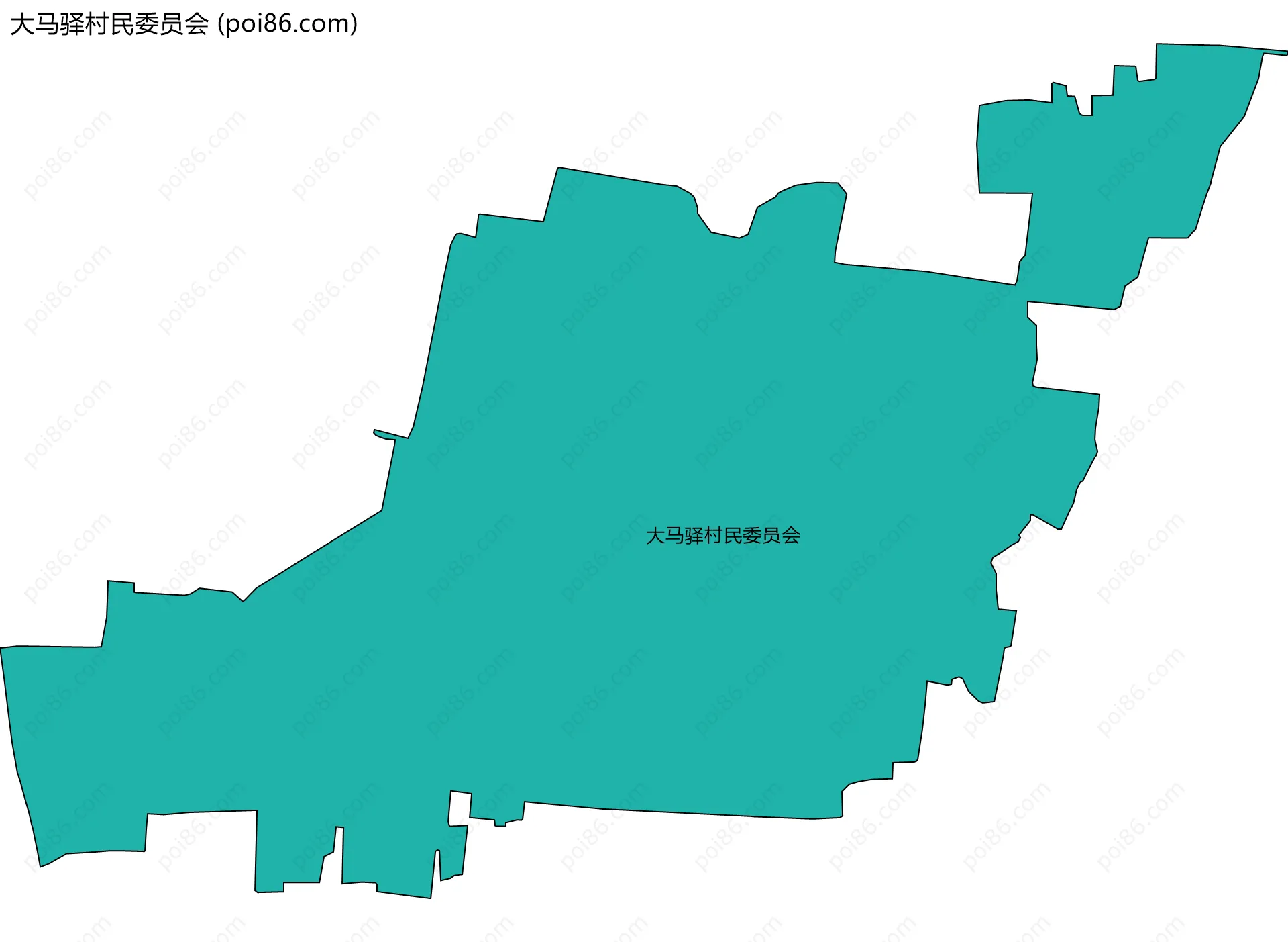 大马驿村民委员会边界地图