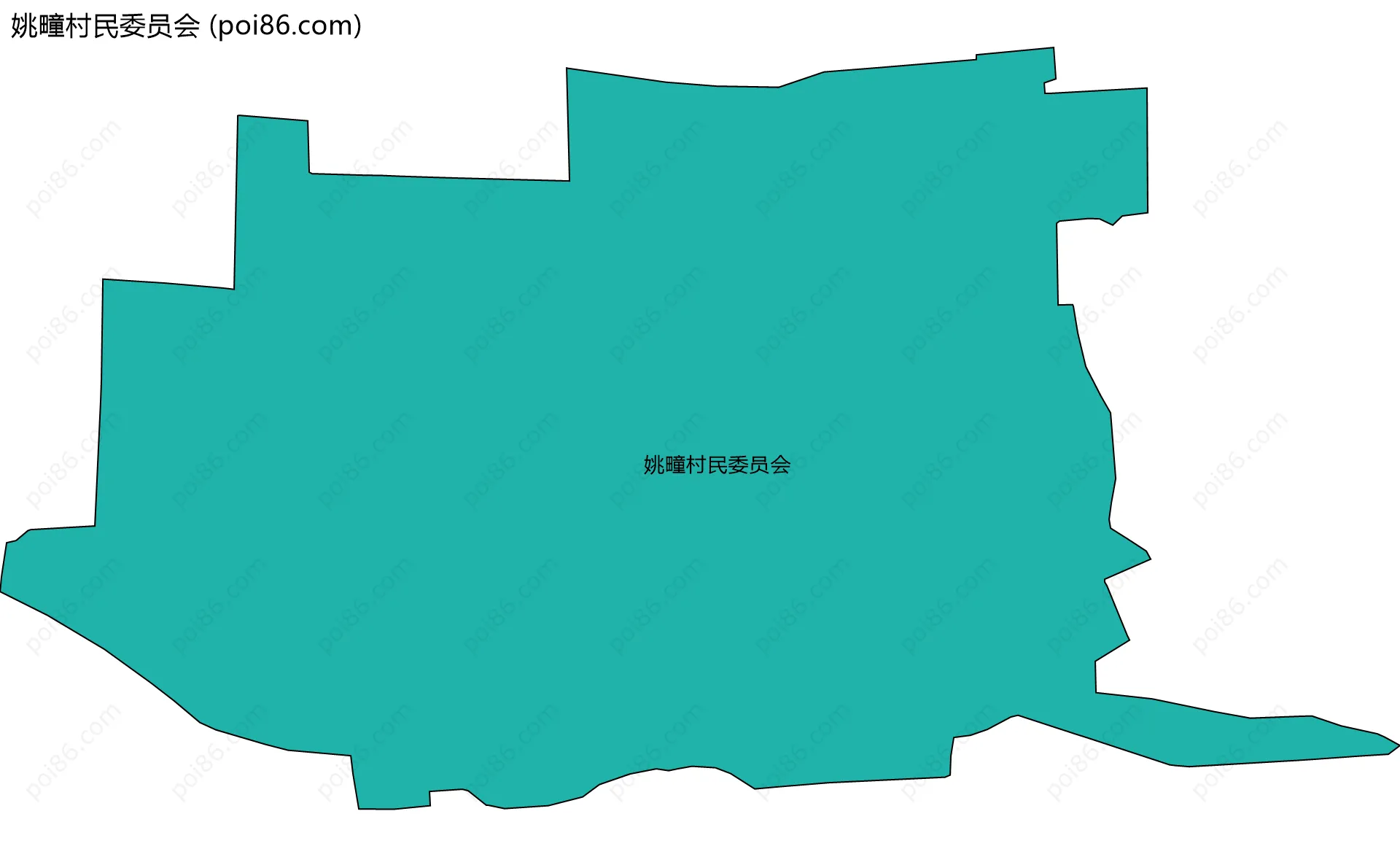 姚疃村民委员会边界地图