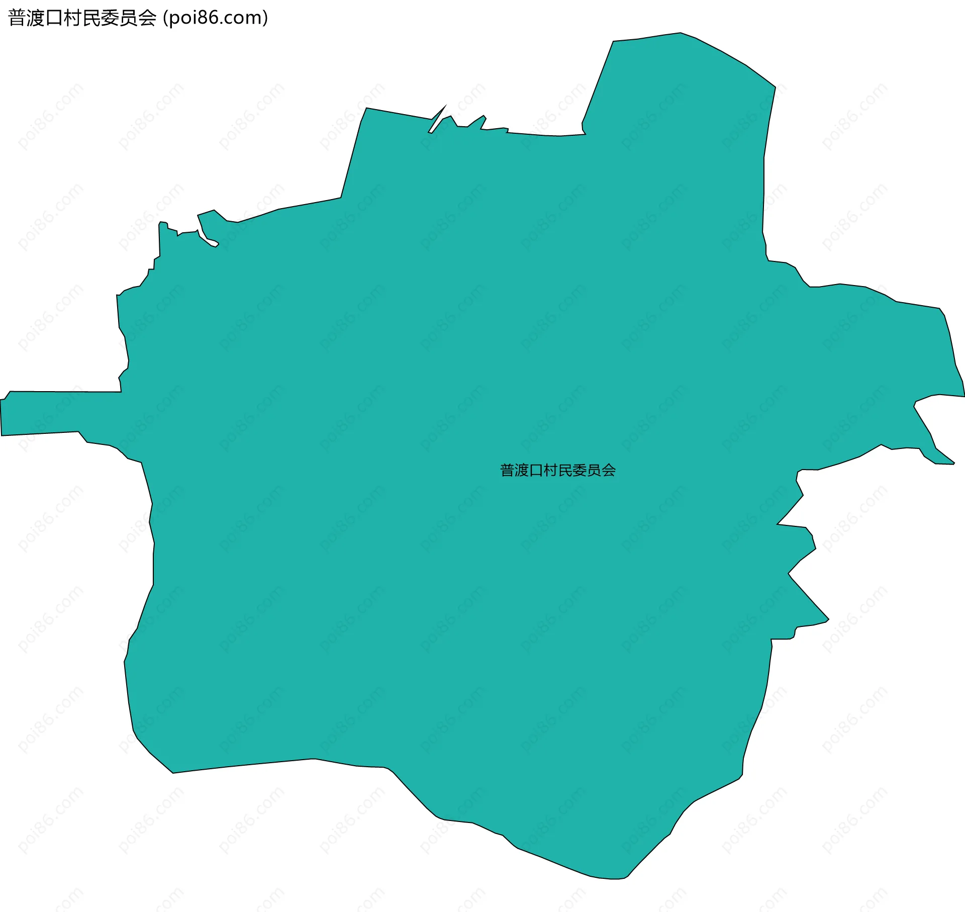 普渡口村民委员会边界地图