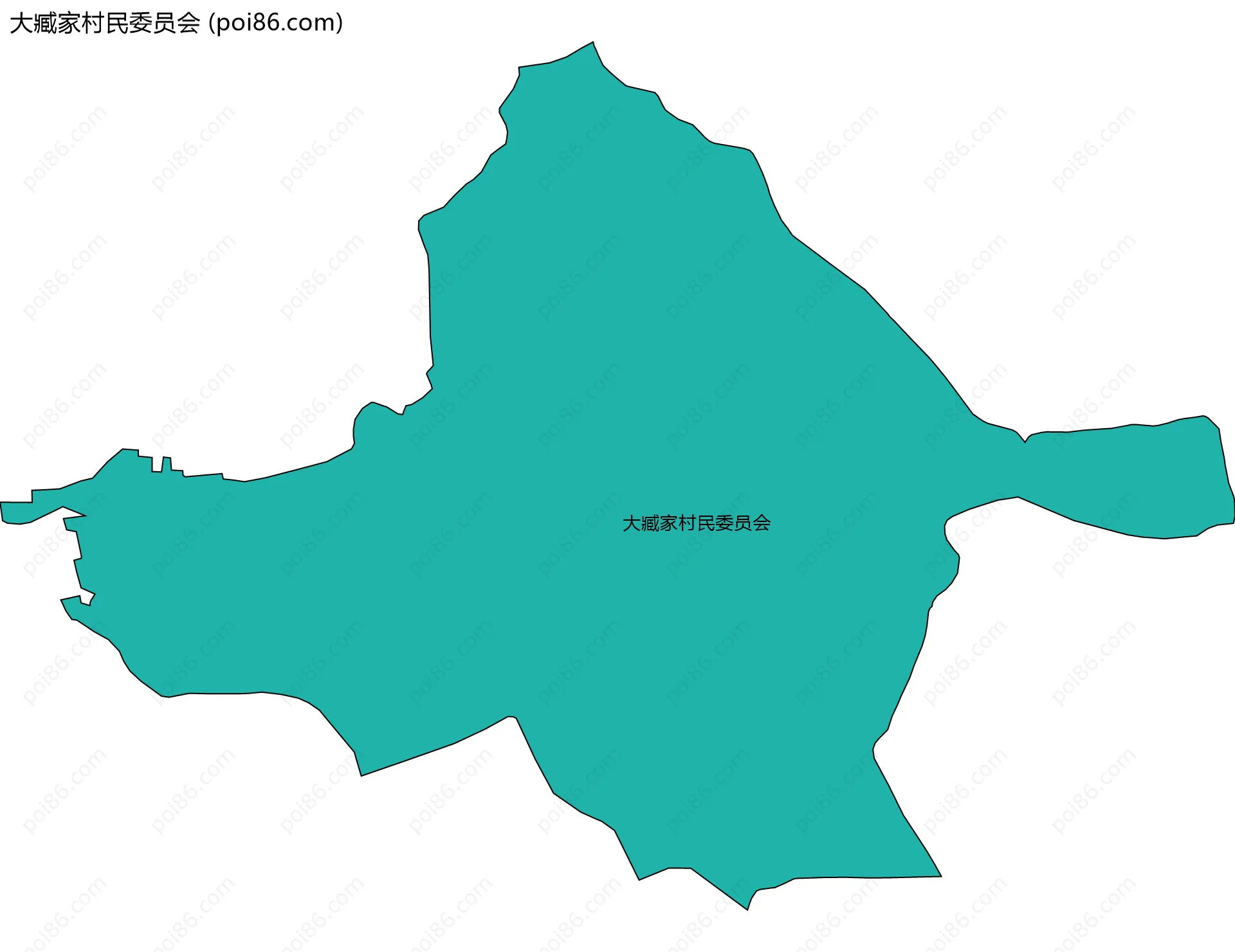 大臧家村民委员会边界地图