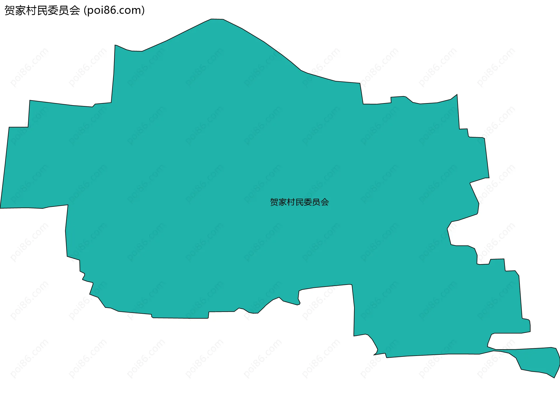 贺家村民委员会边界地图