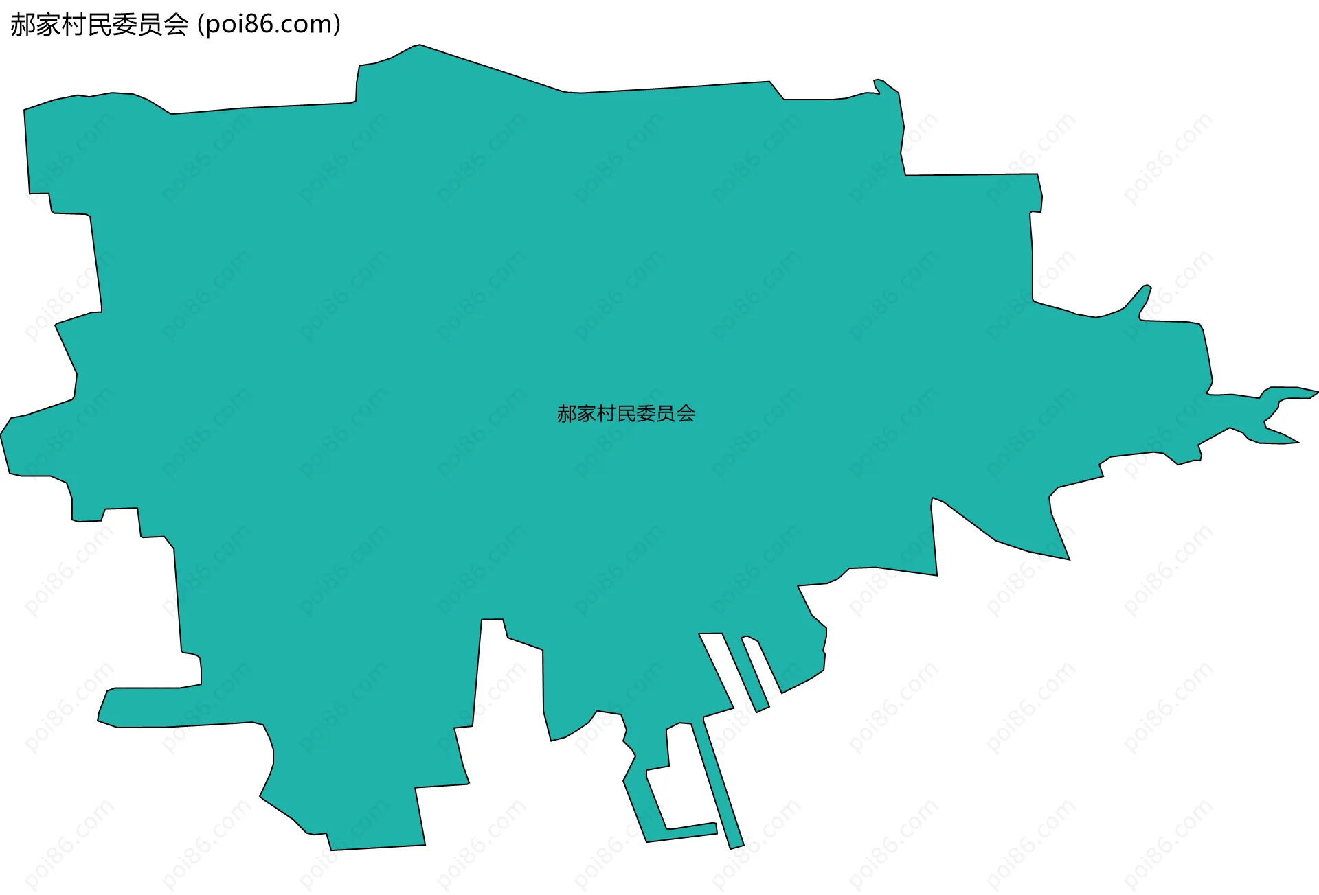 郝家村民委员会边界地图