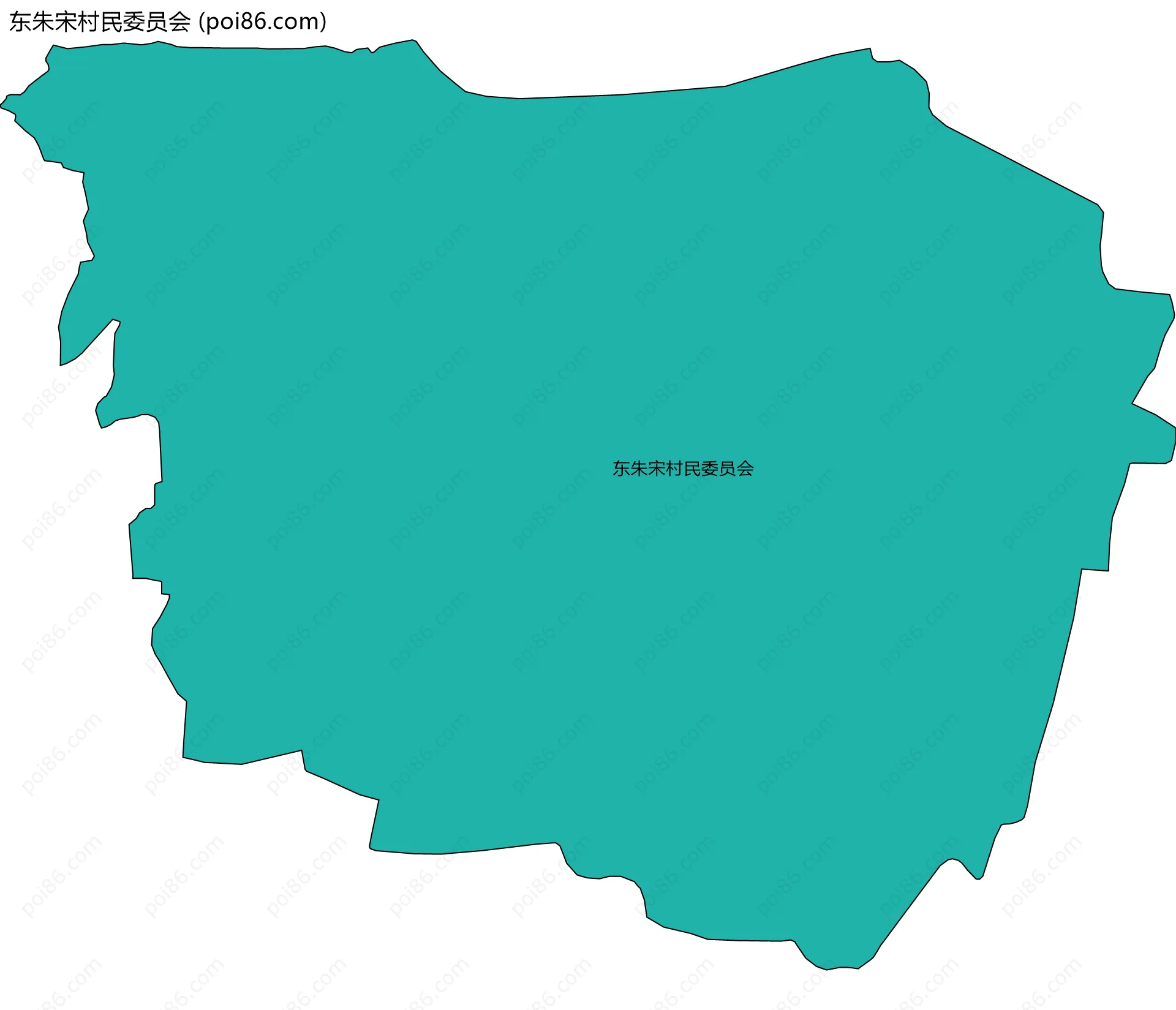 东朱宋村民委员会边界地图