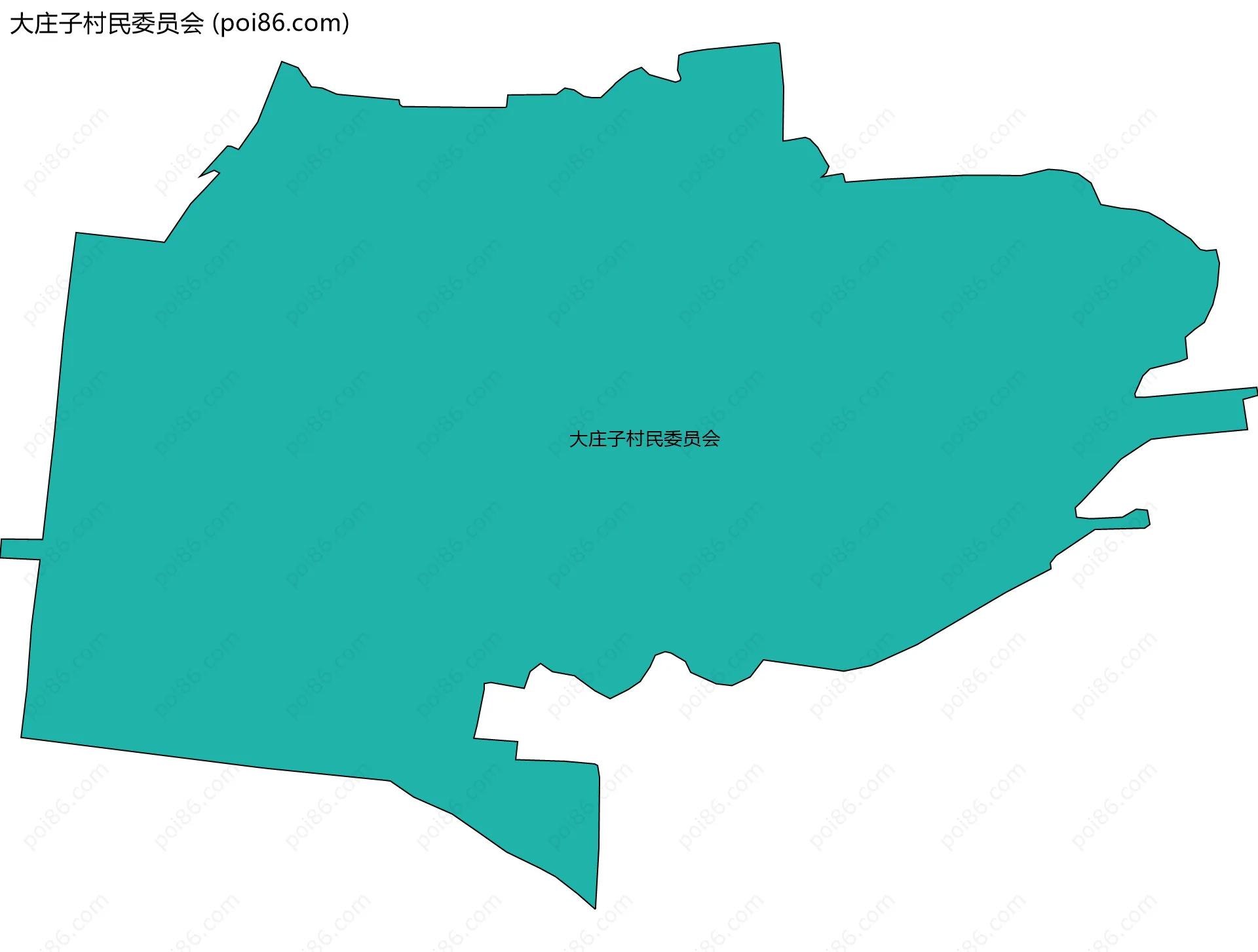 大庄子村民委员会边界地图