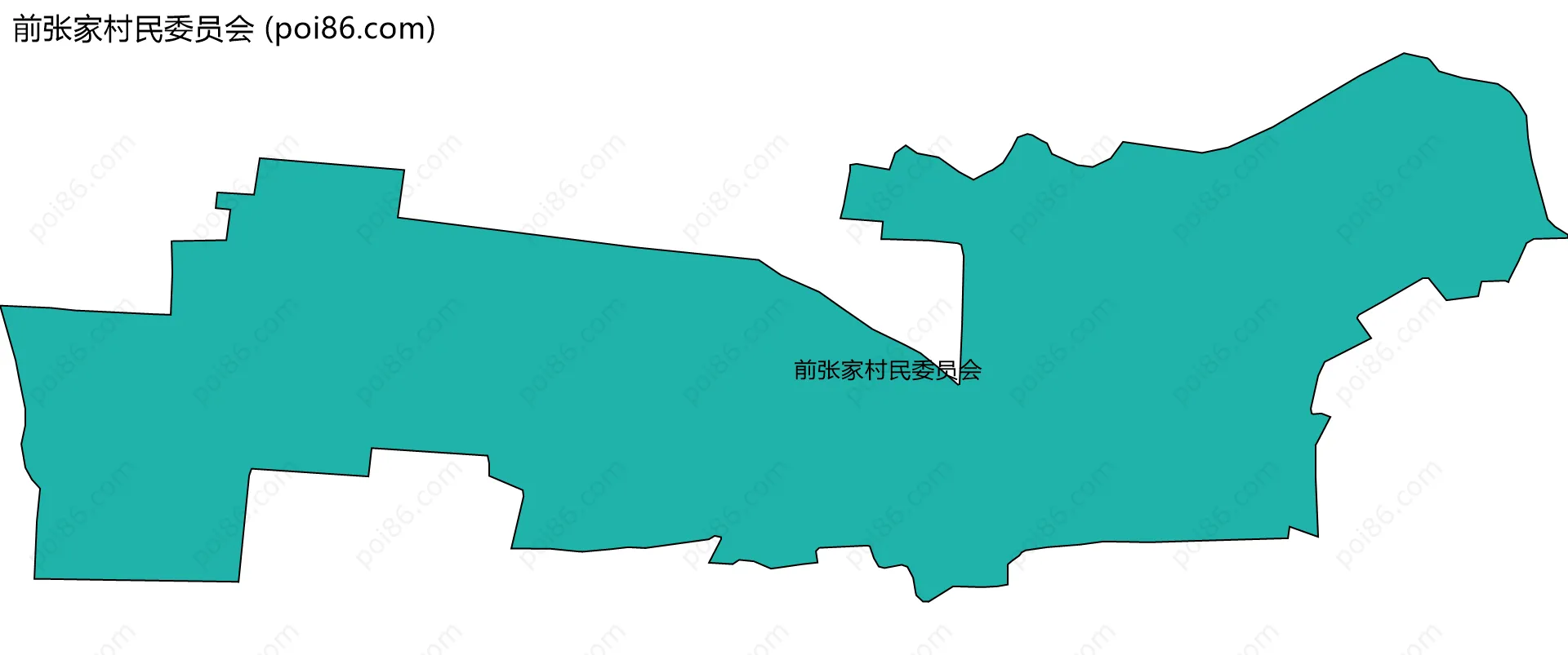 前张家村民委员会边界地图