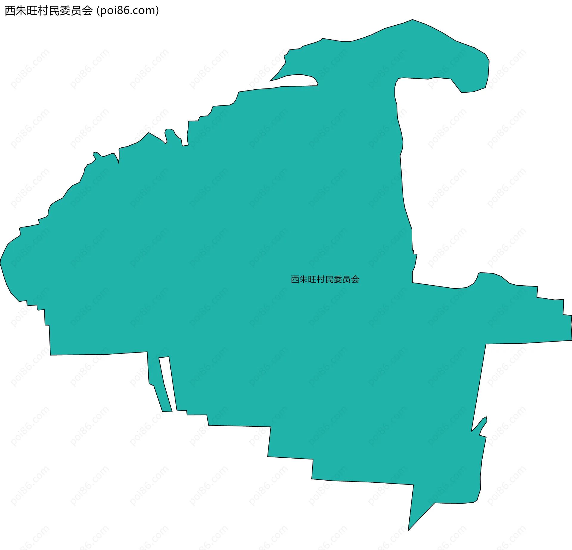 西朱旺村民委员会边界地图
