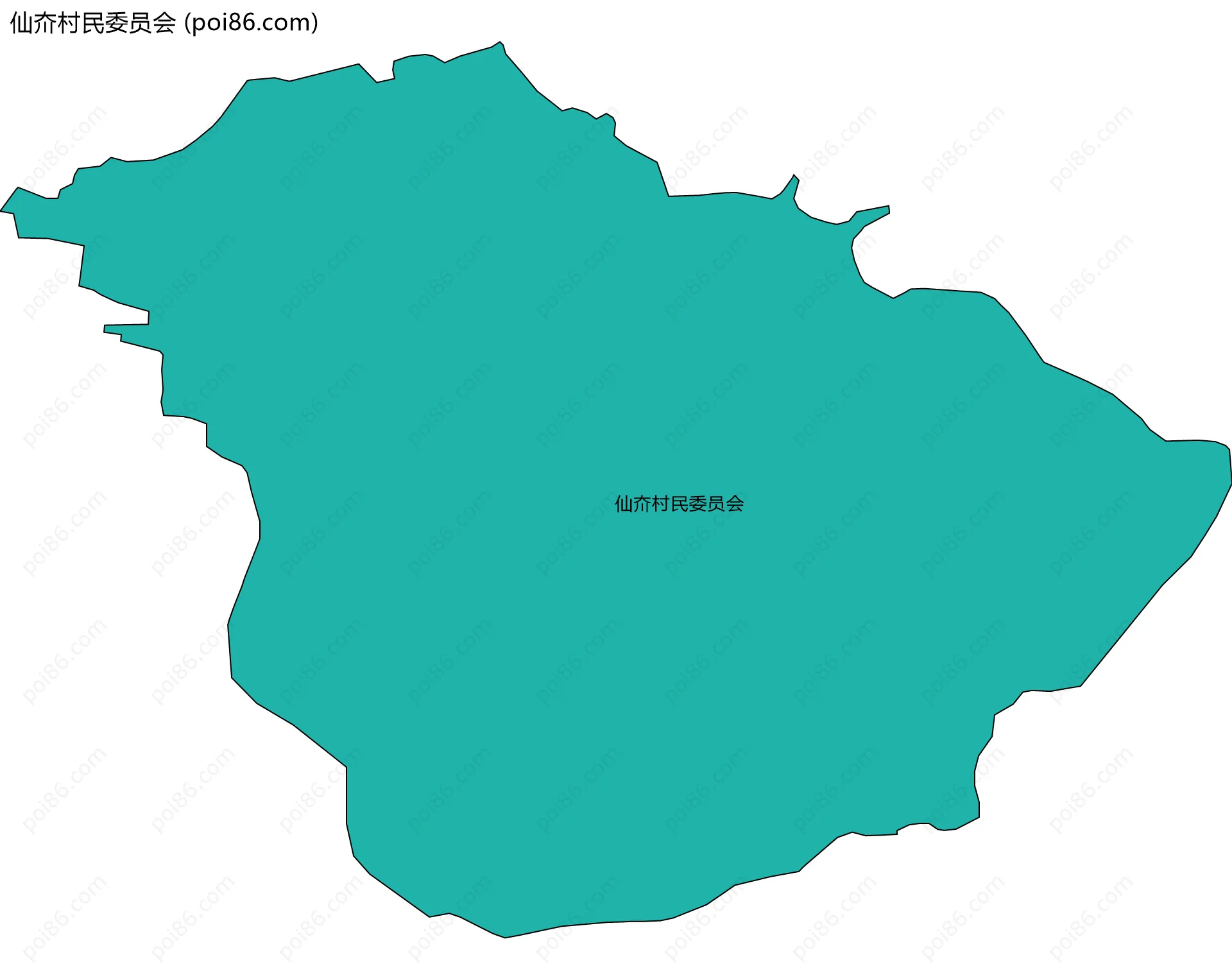 仙夼村民委员会边界地图