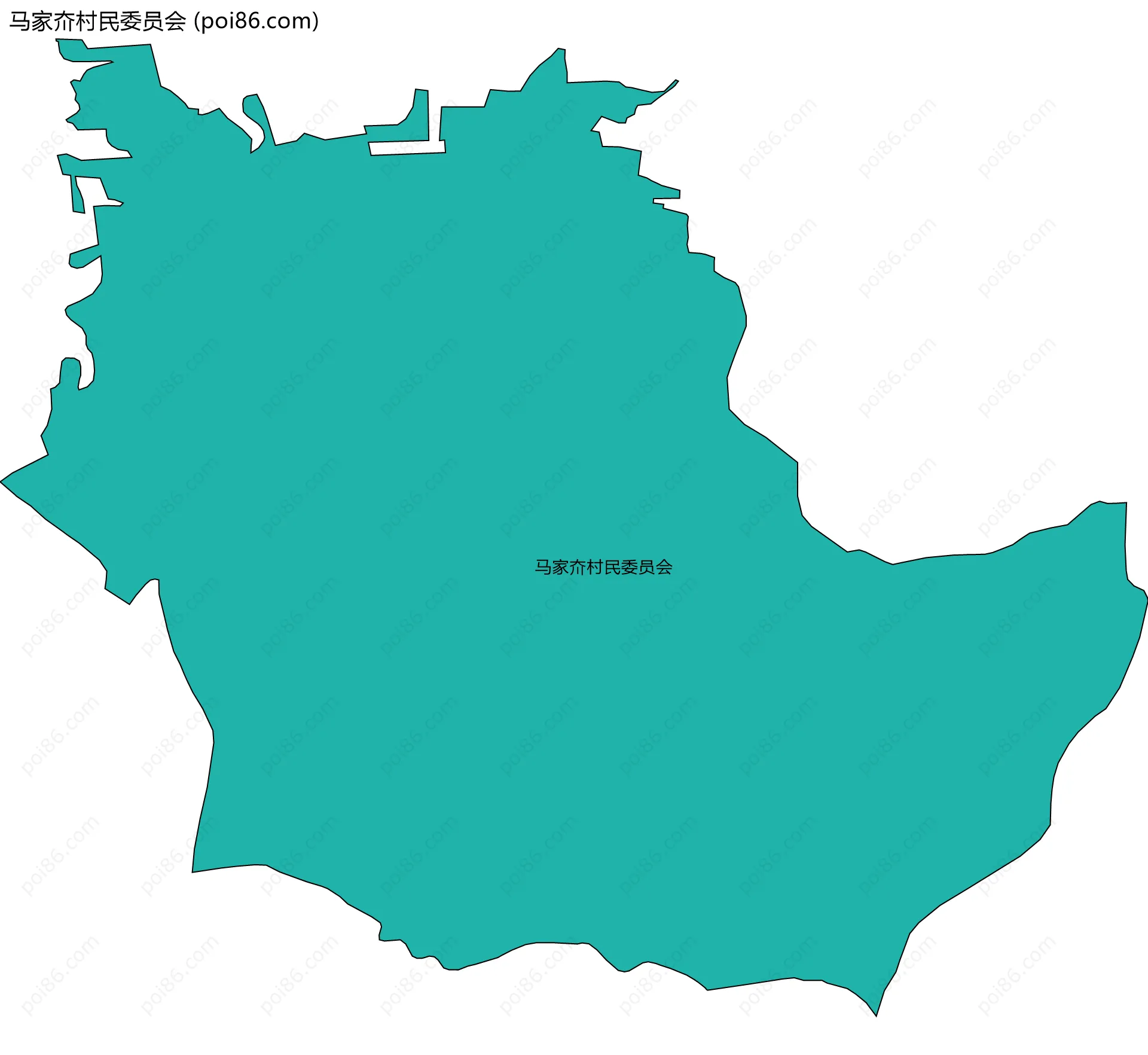 马家夼村民委员会边界地图