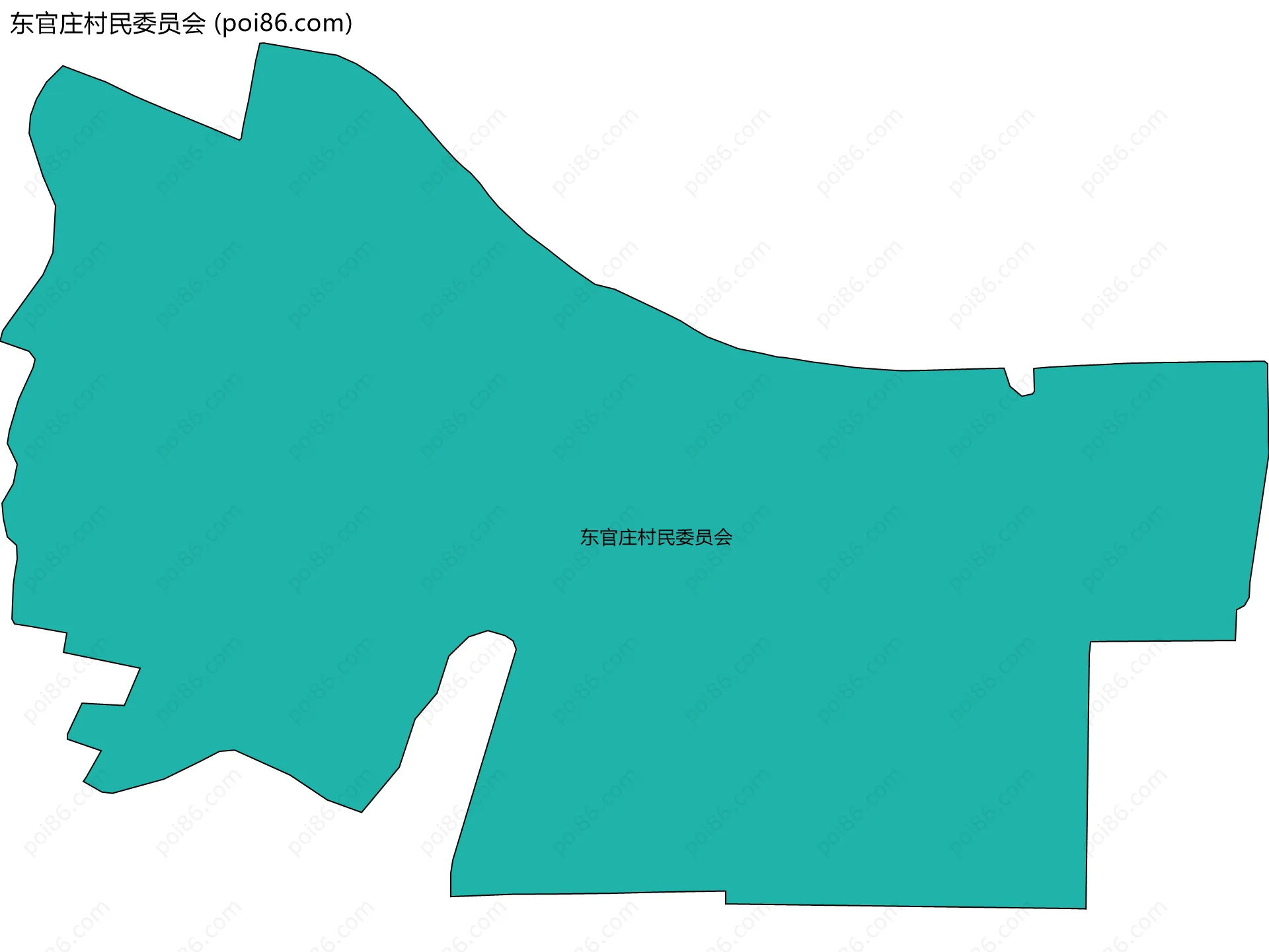 东官庄村民委员会边界地图
