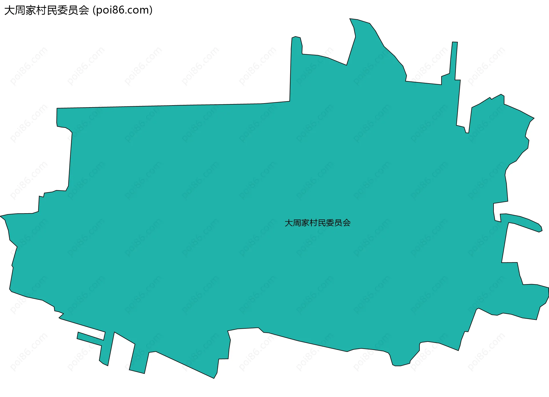 大周家村民委员会边界地图