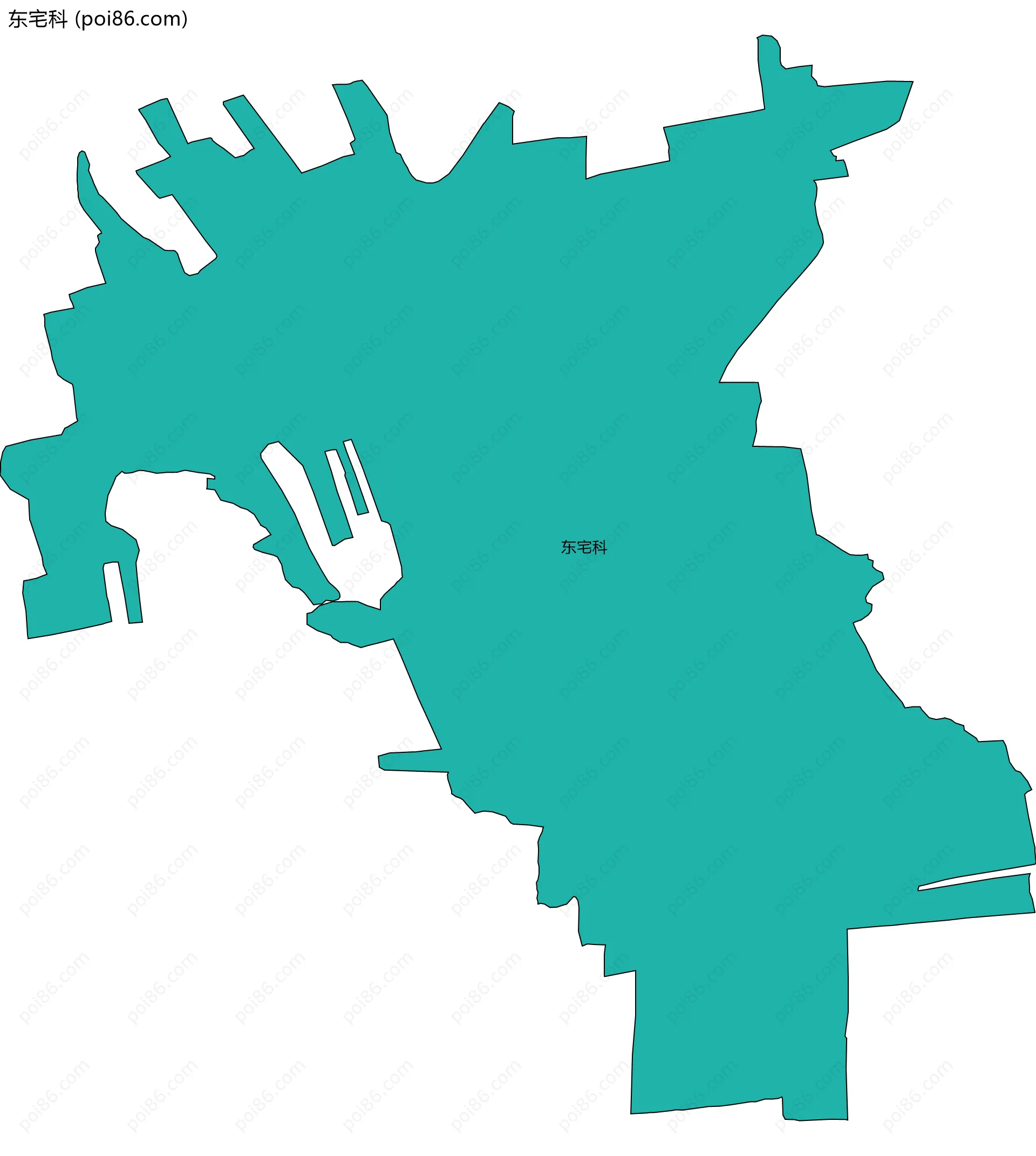 东宅科边界地图