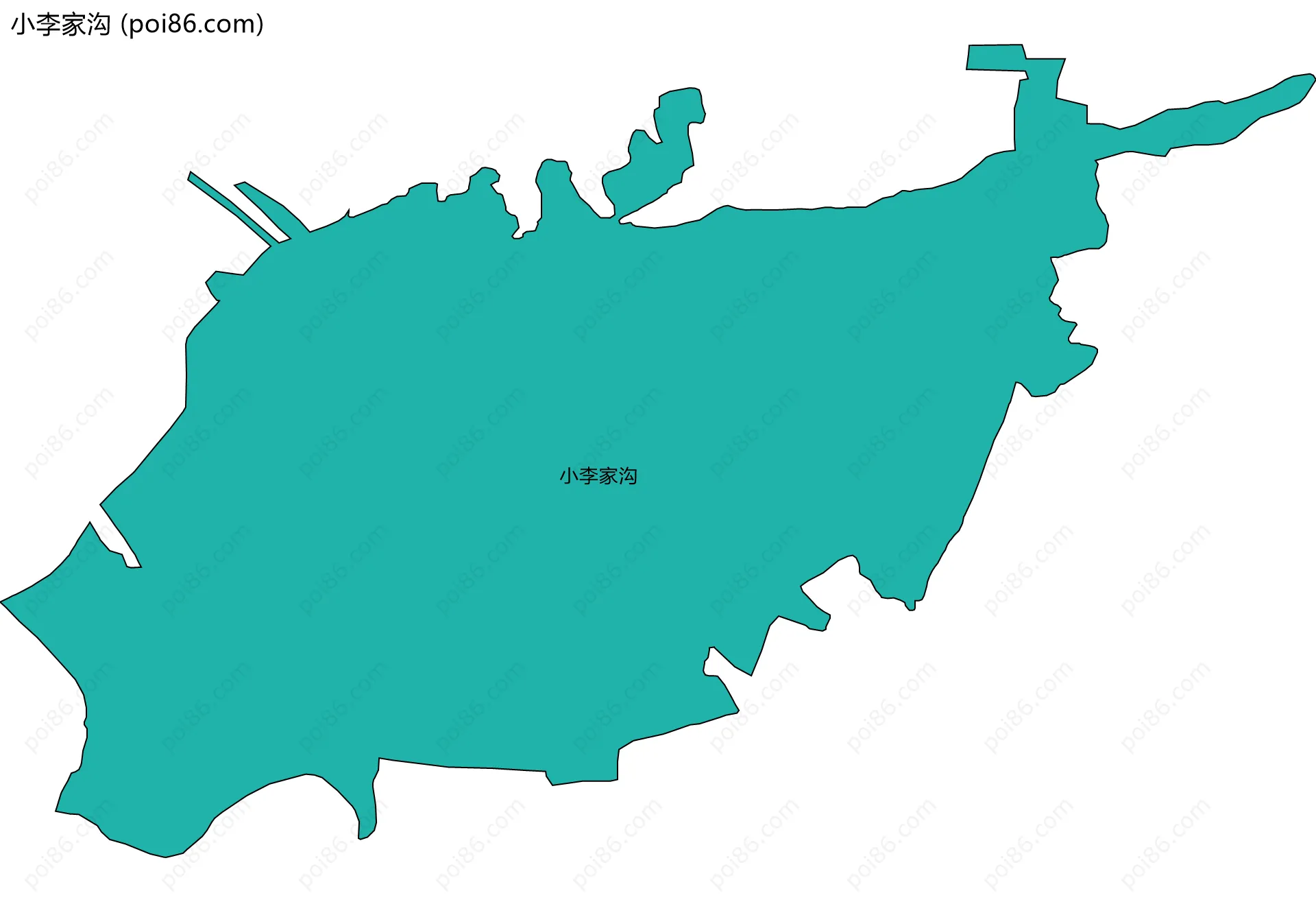 小李家沟边界地图