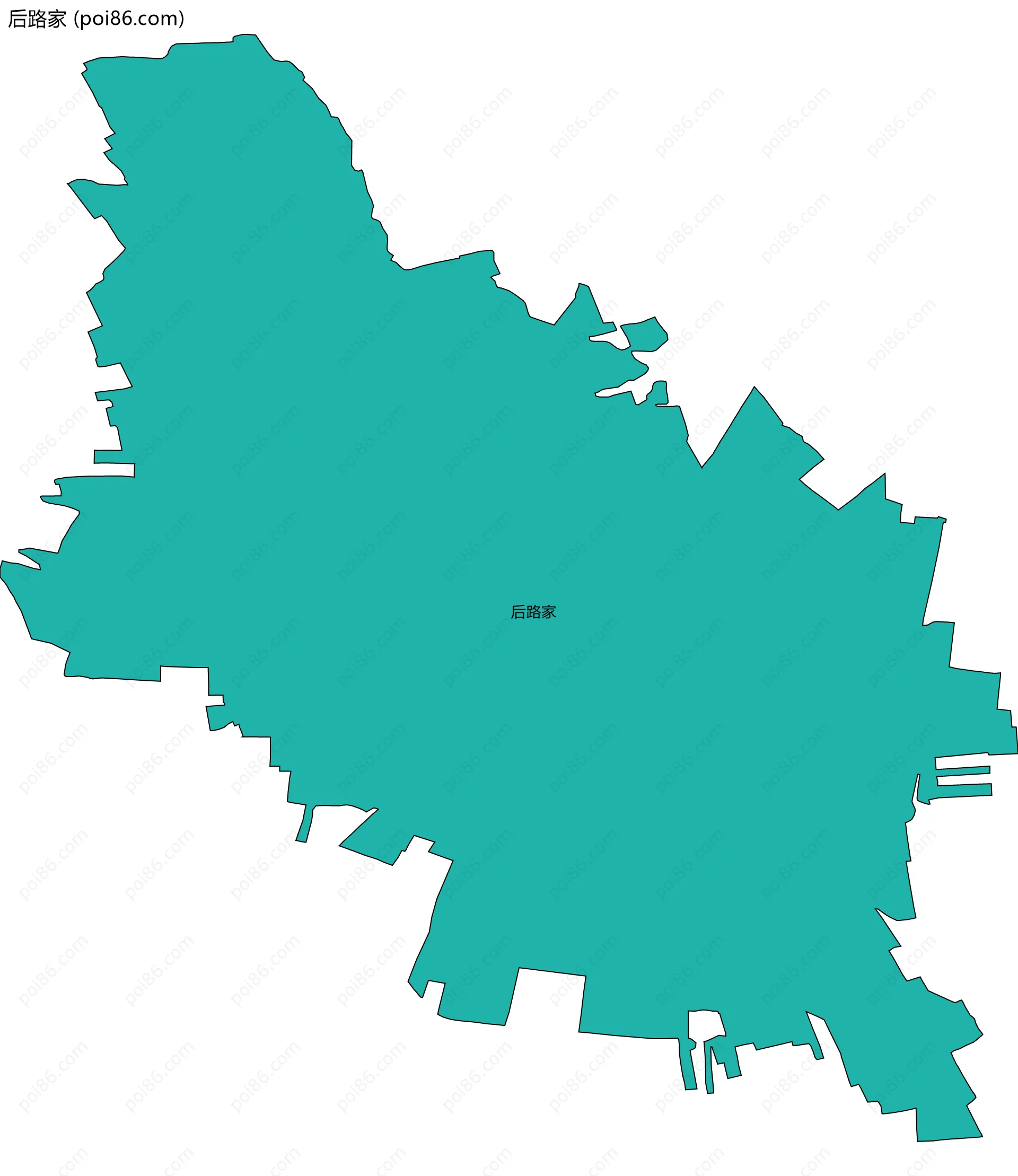 后路家边界地图