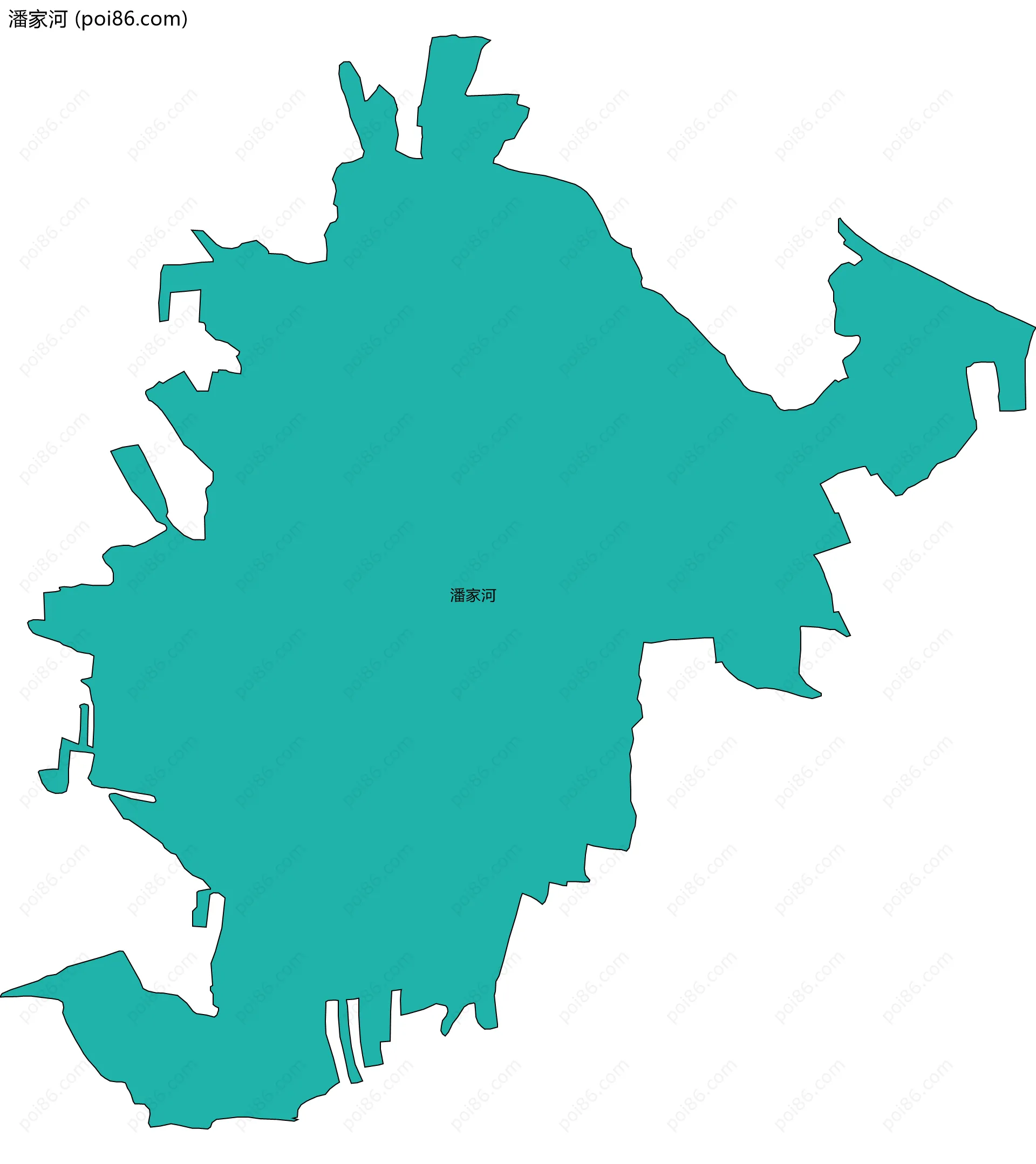 潘家河边界地图