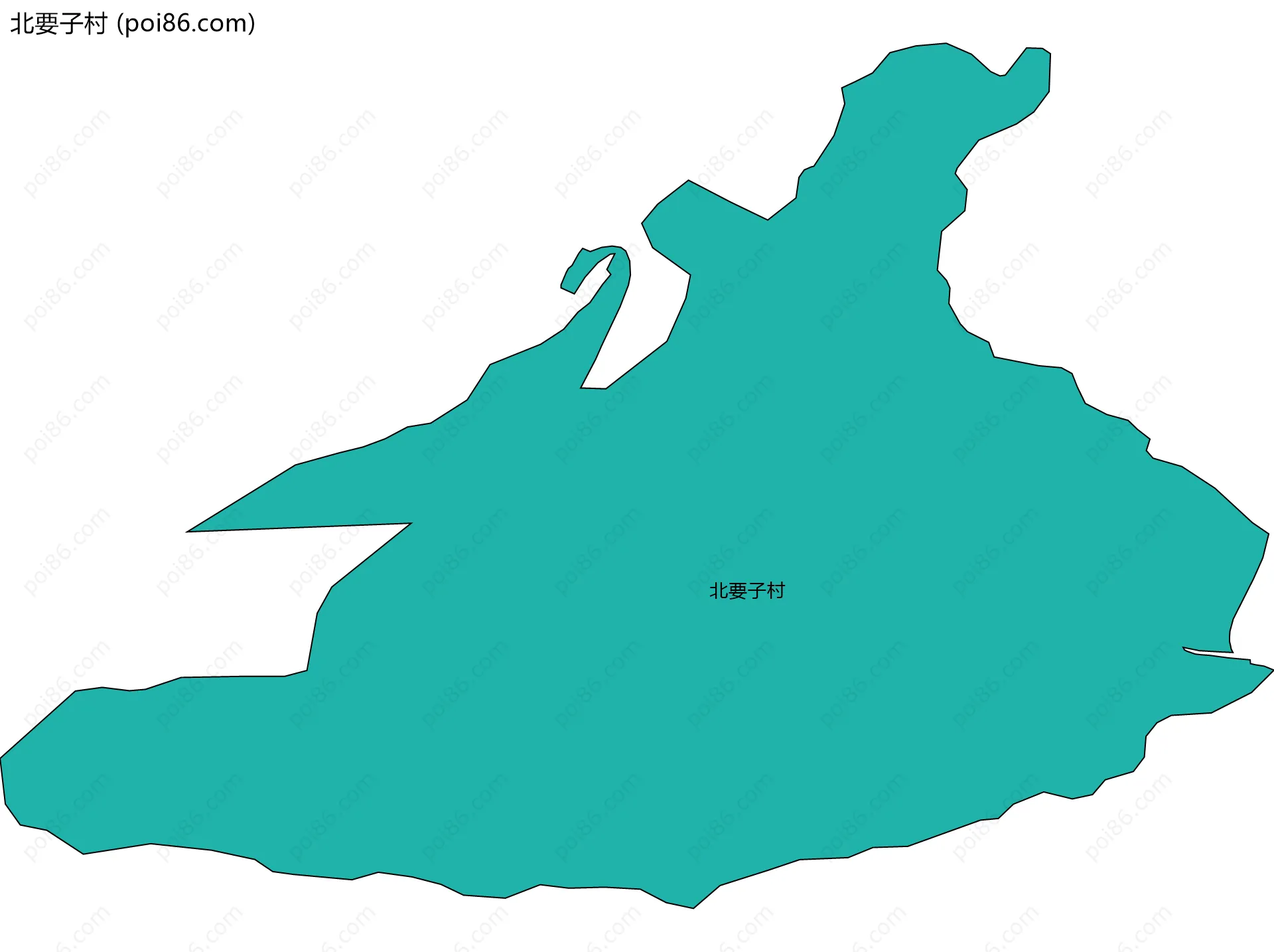 北要子村边界地图