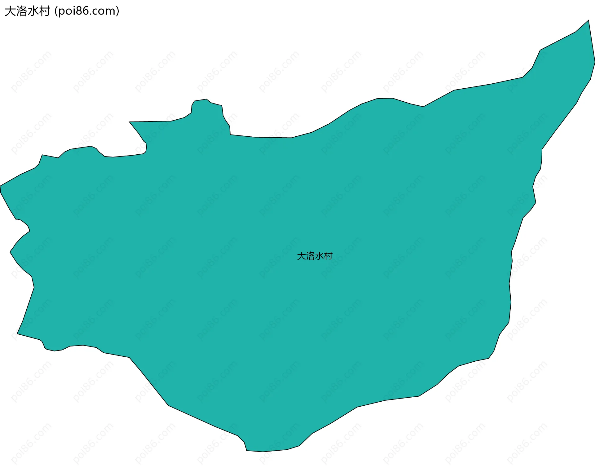 大洛水村边界地图