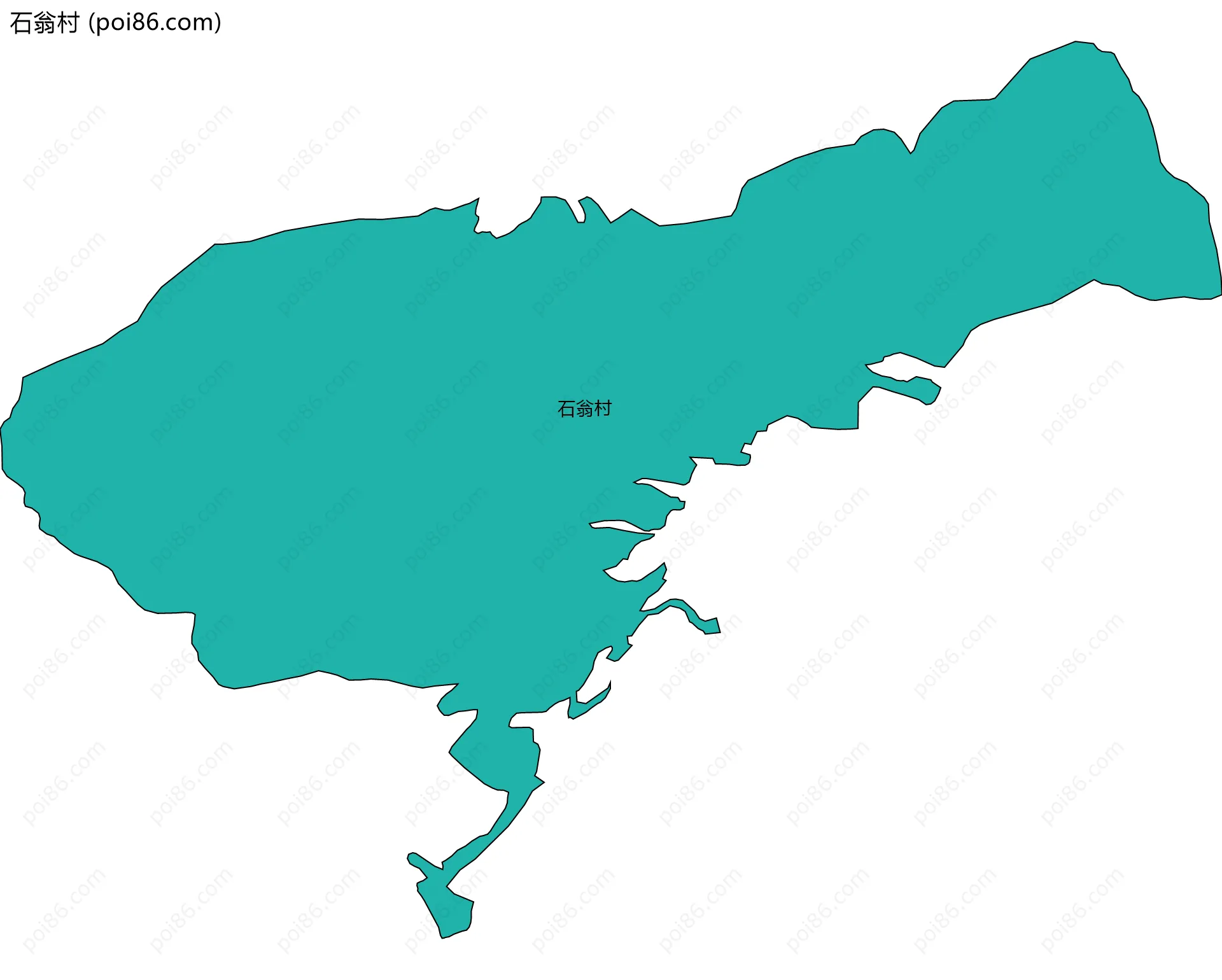 石翁村边界地图