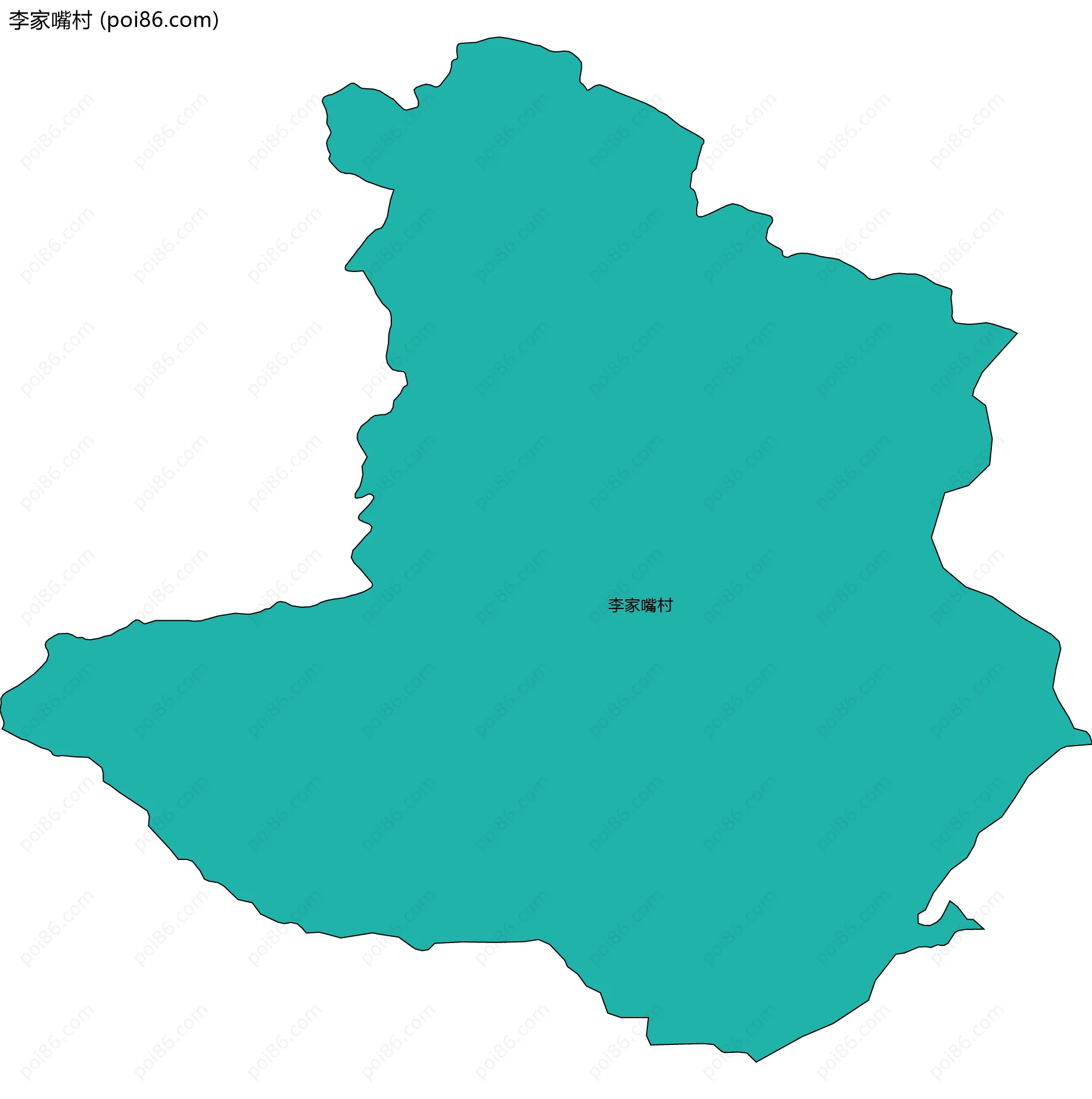 李家嘴村边界地图