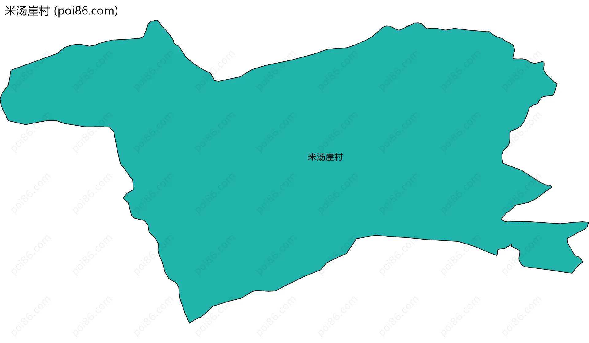 米汤崖村边界地图