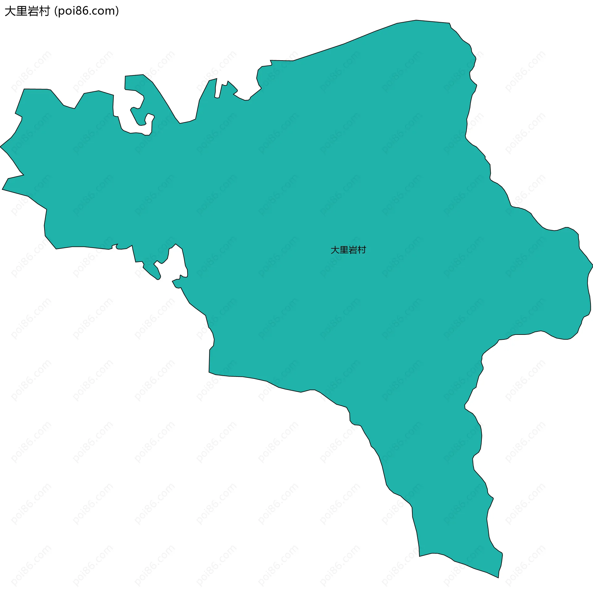 大里岩村边界地图