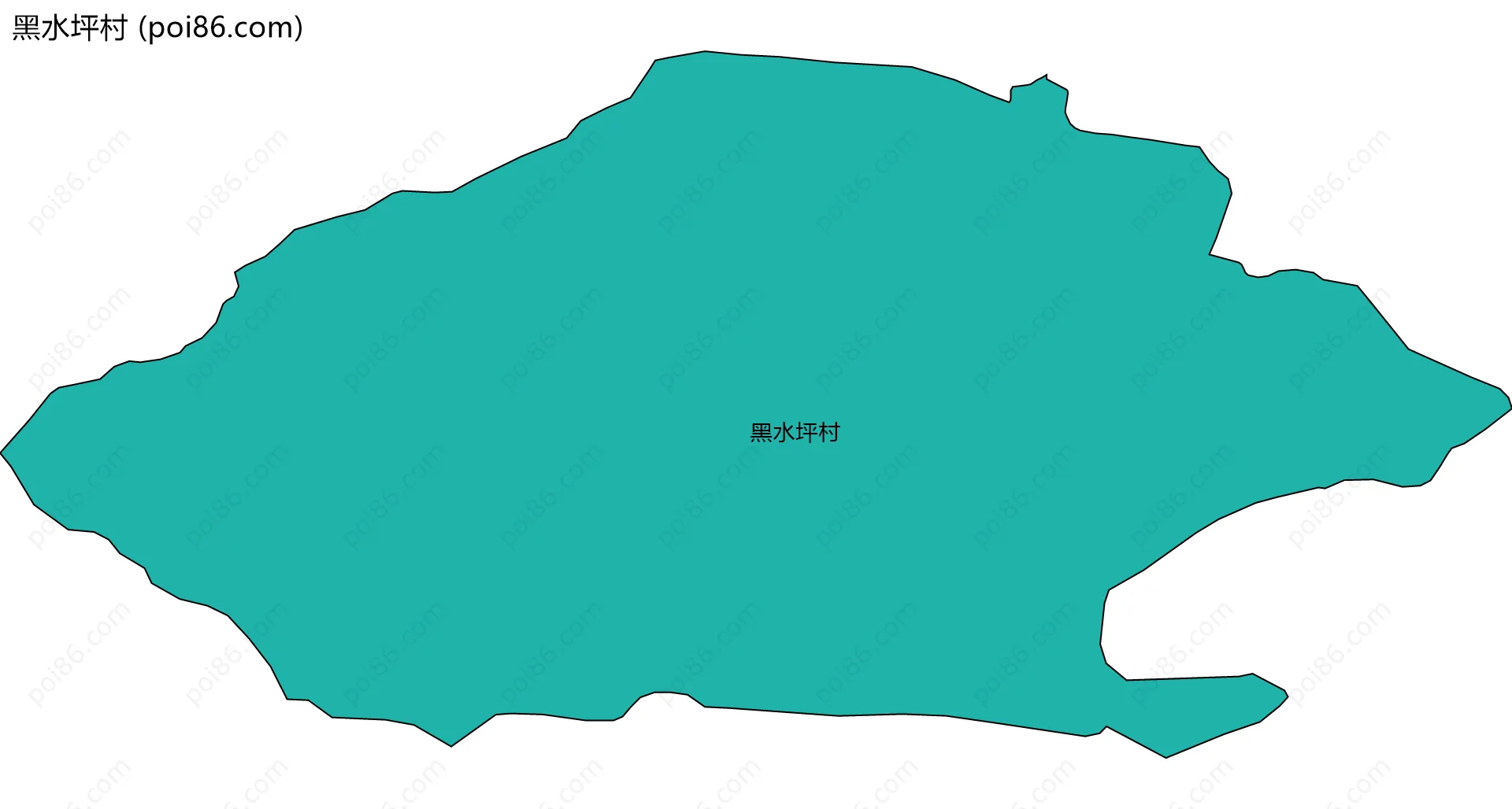 黑水坪村边界地图