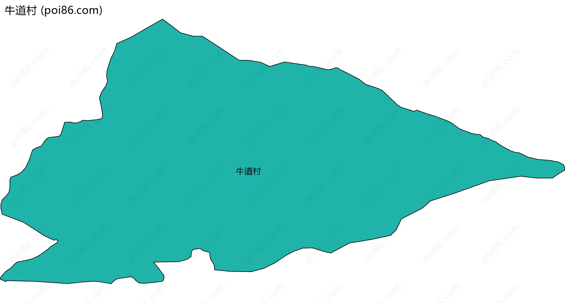 牛道村边界地图