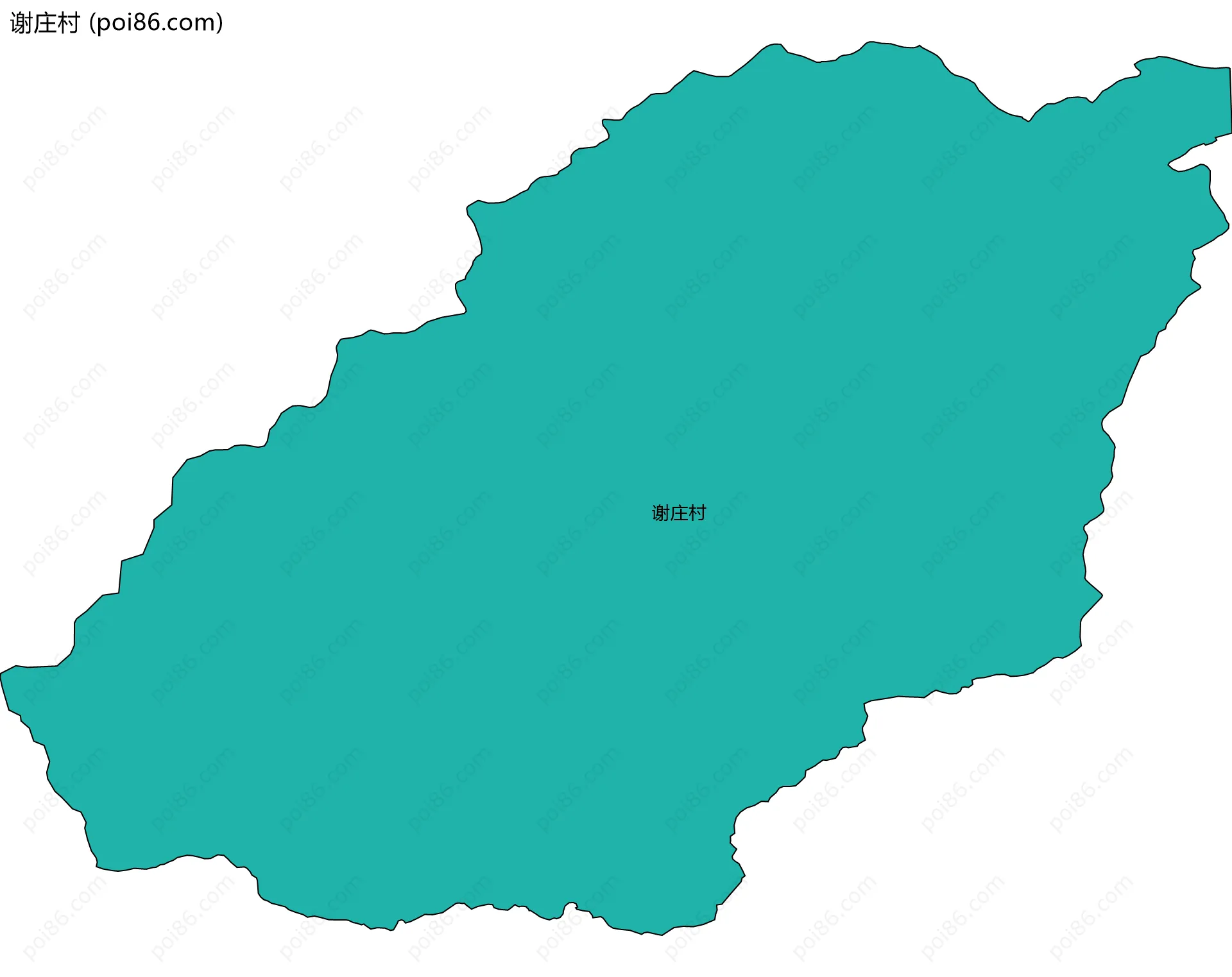 谢庄村边界地图