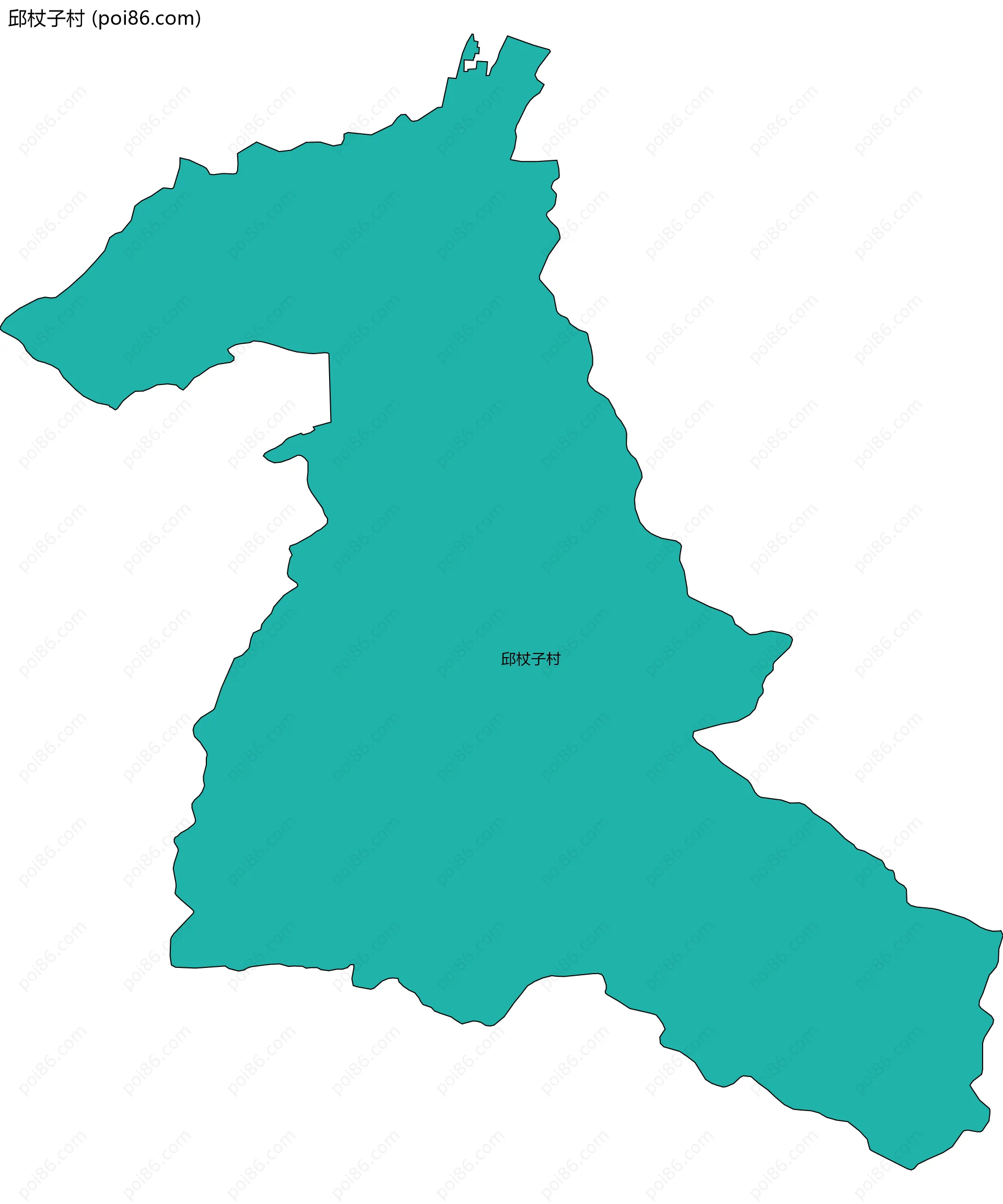 邱杖子村边界地图