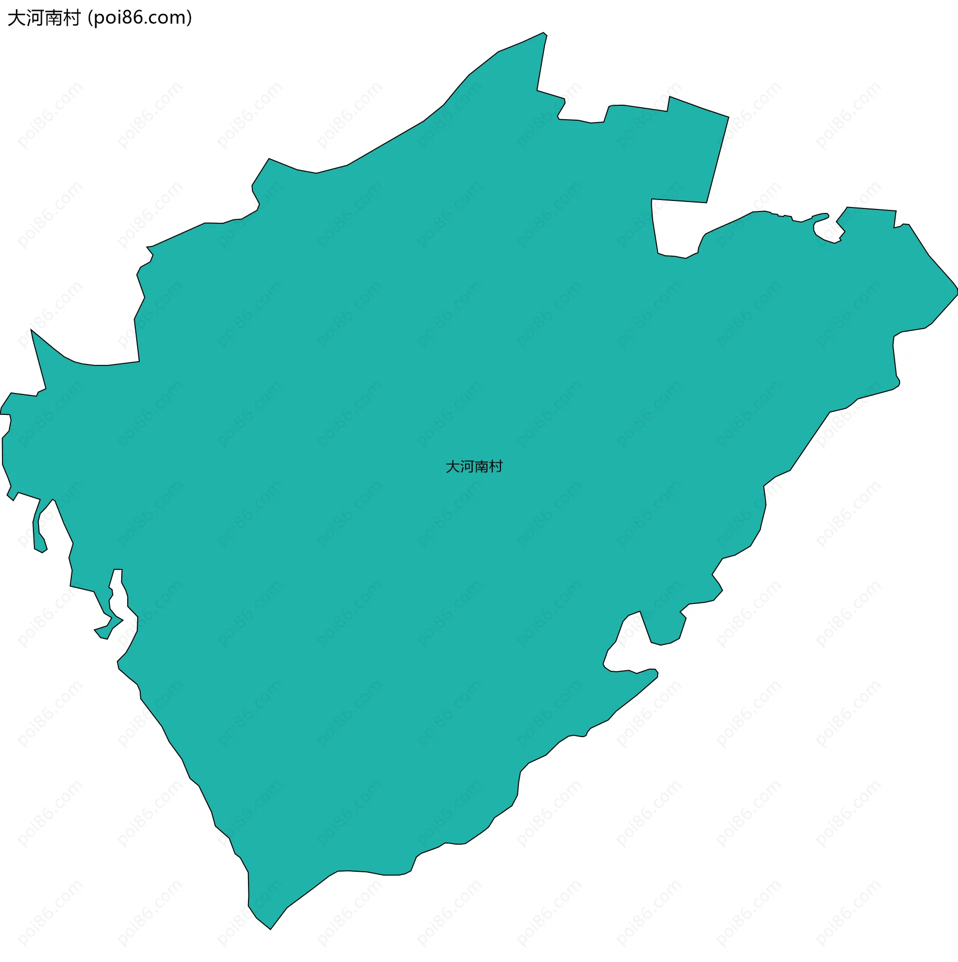 大河南村边界地图