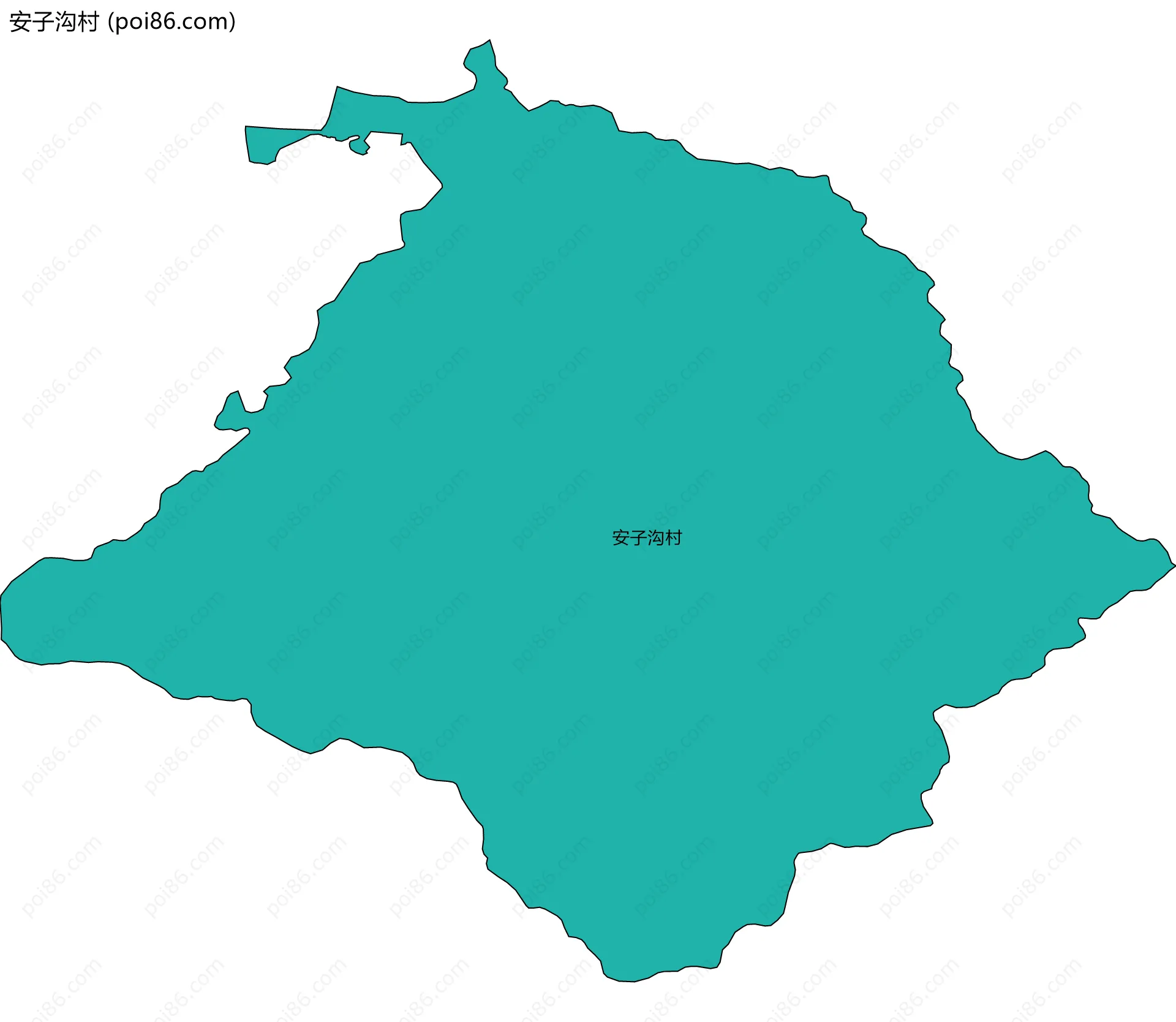 安子沟村边界地图