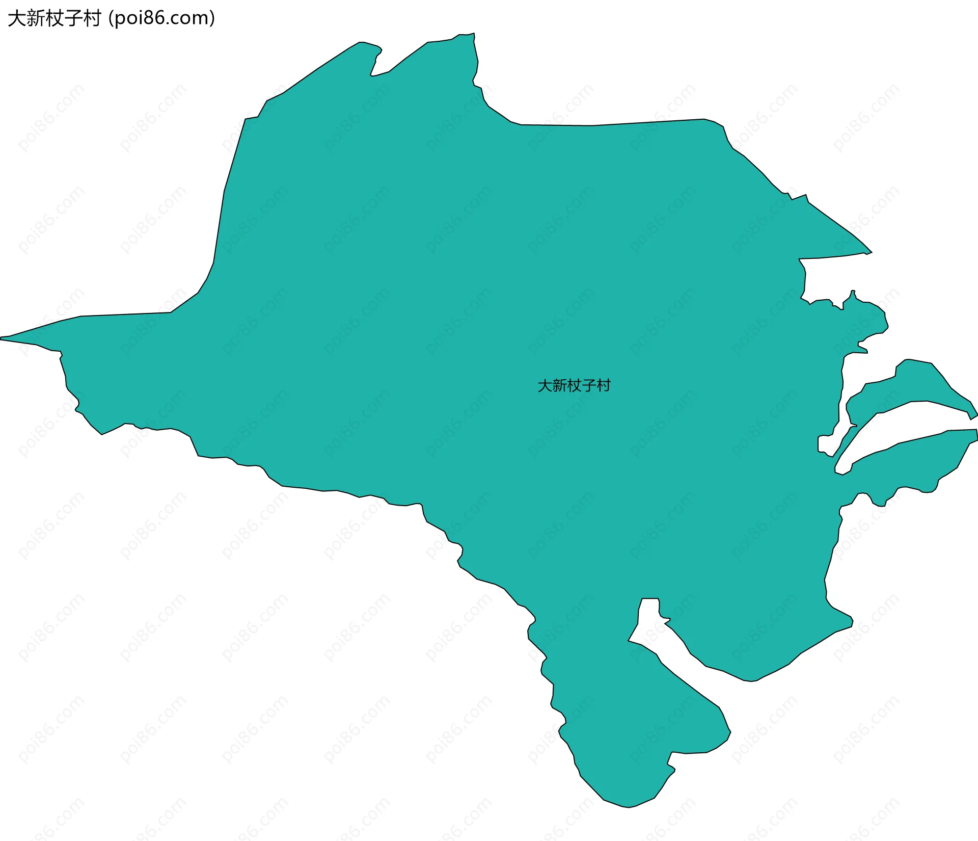 大新杖子村边界地图