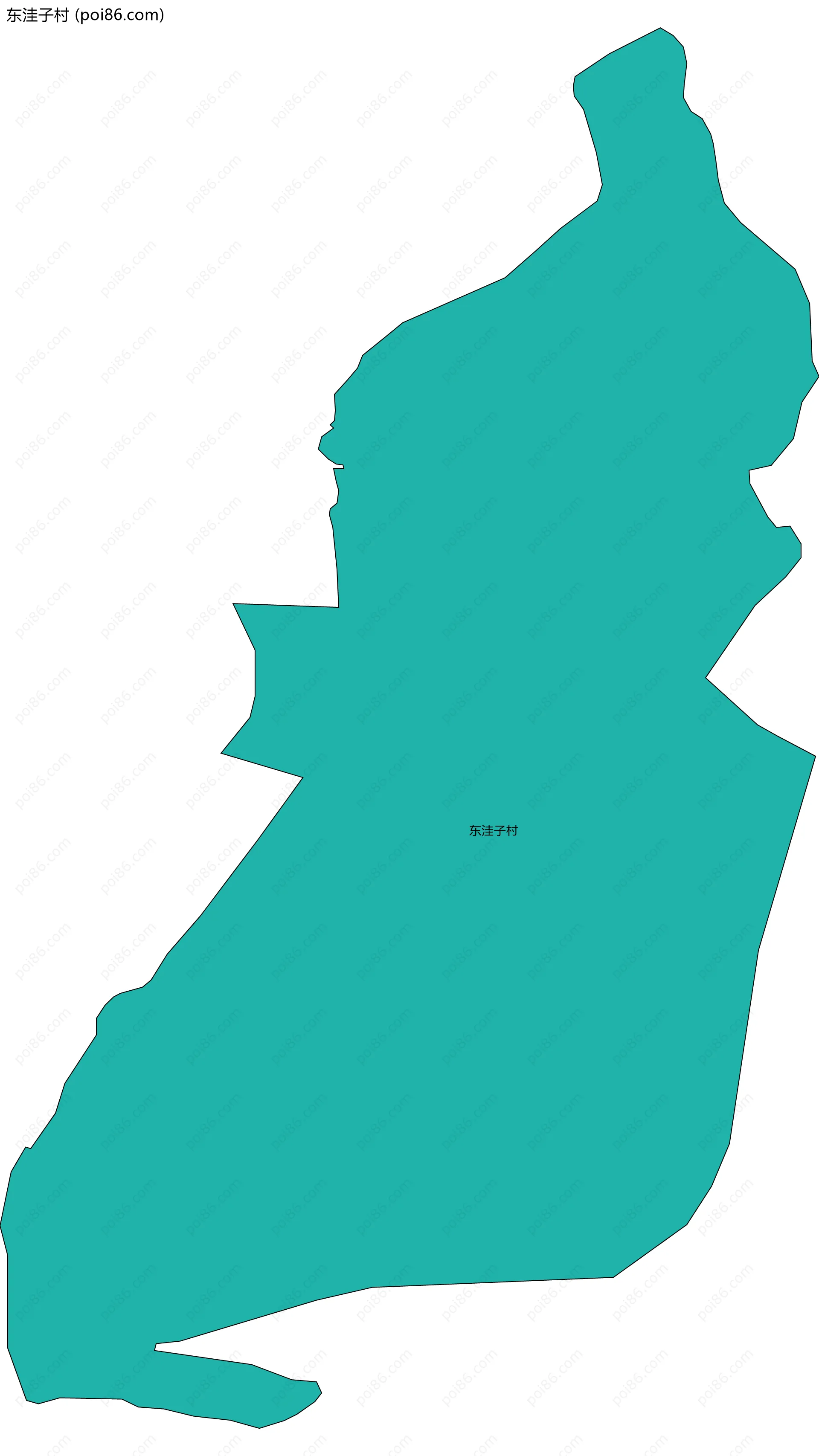 东洼子村边界地图