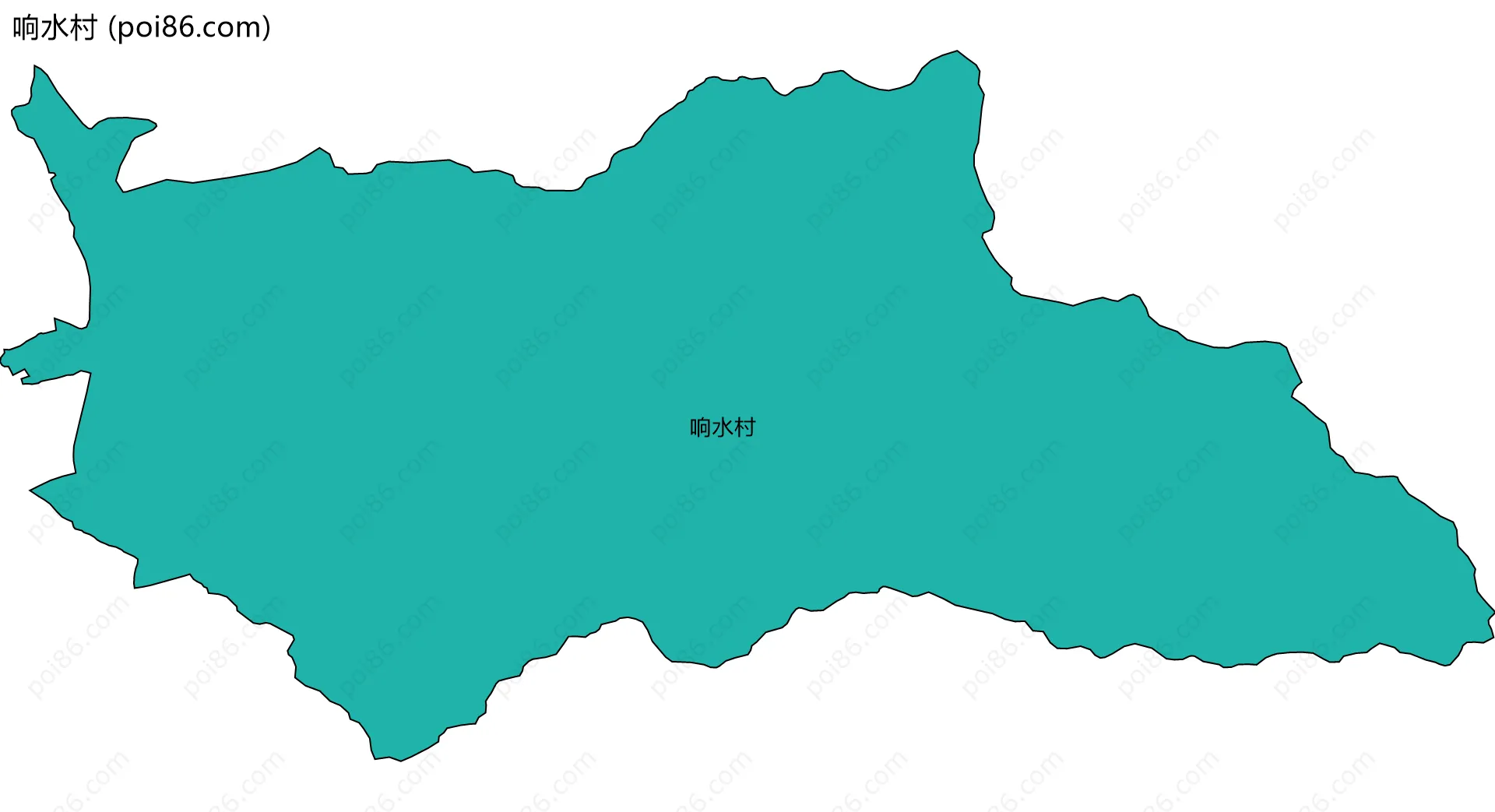 响水村边界地图