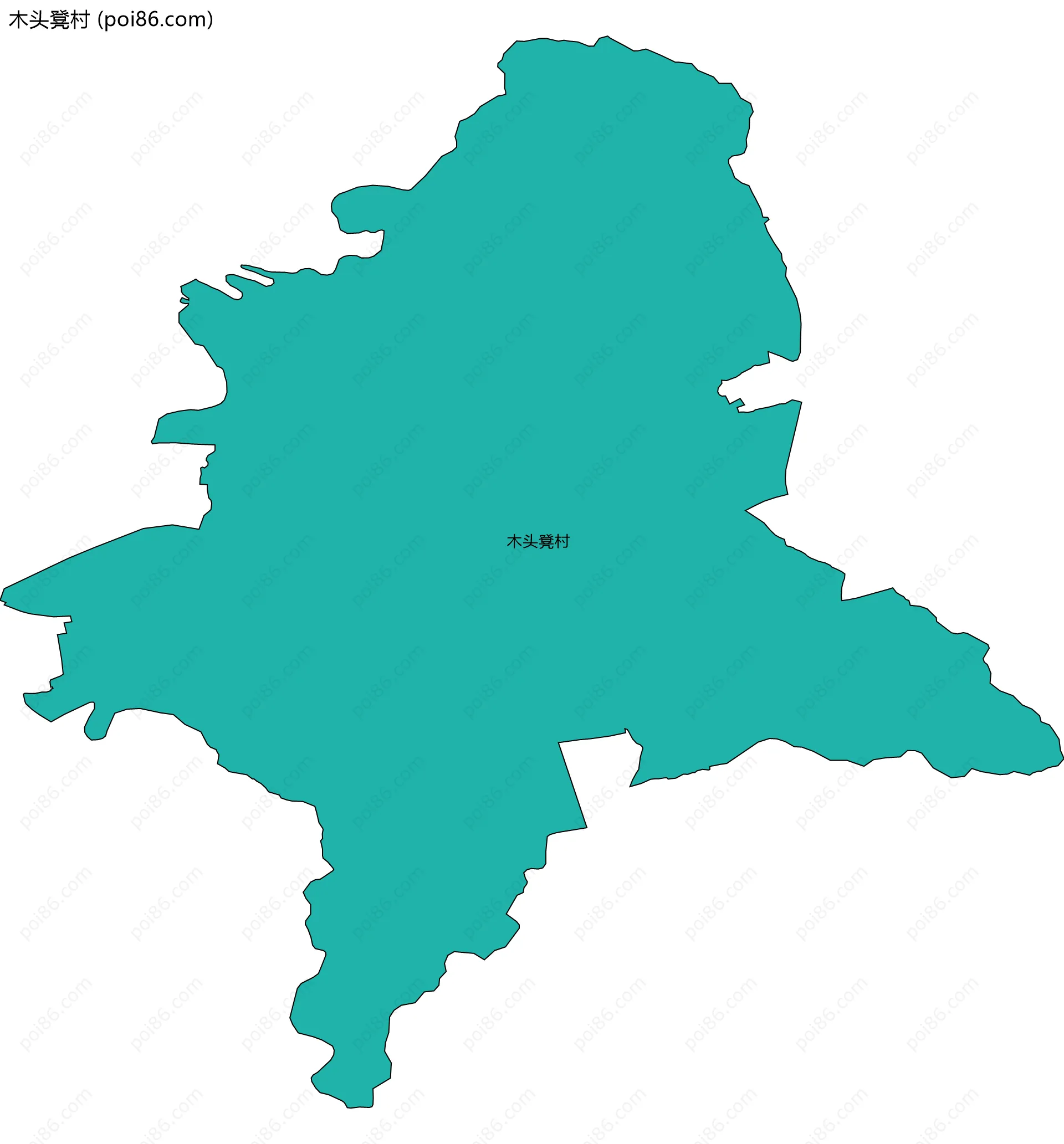木头凳村边界地图