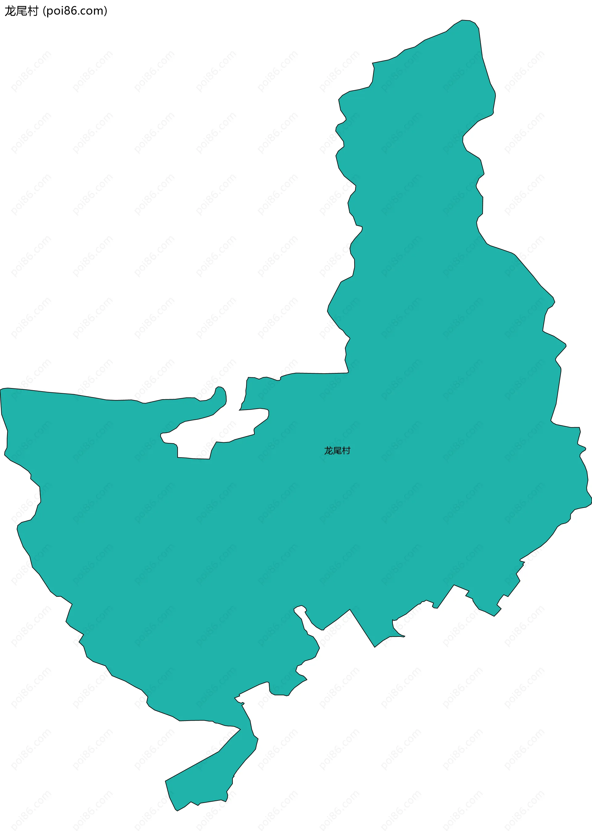龙尾村边界地图