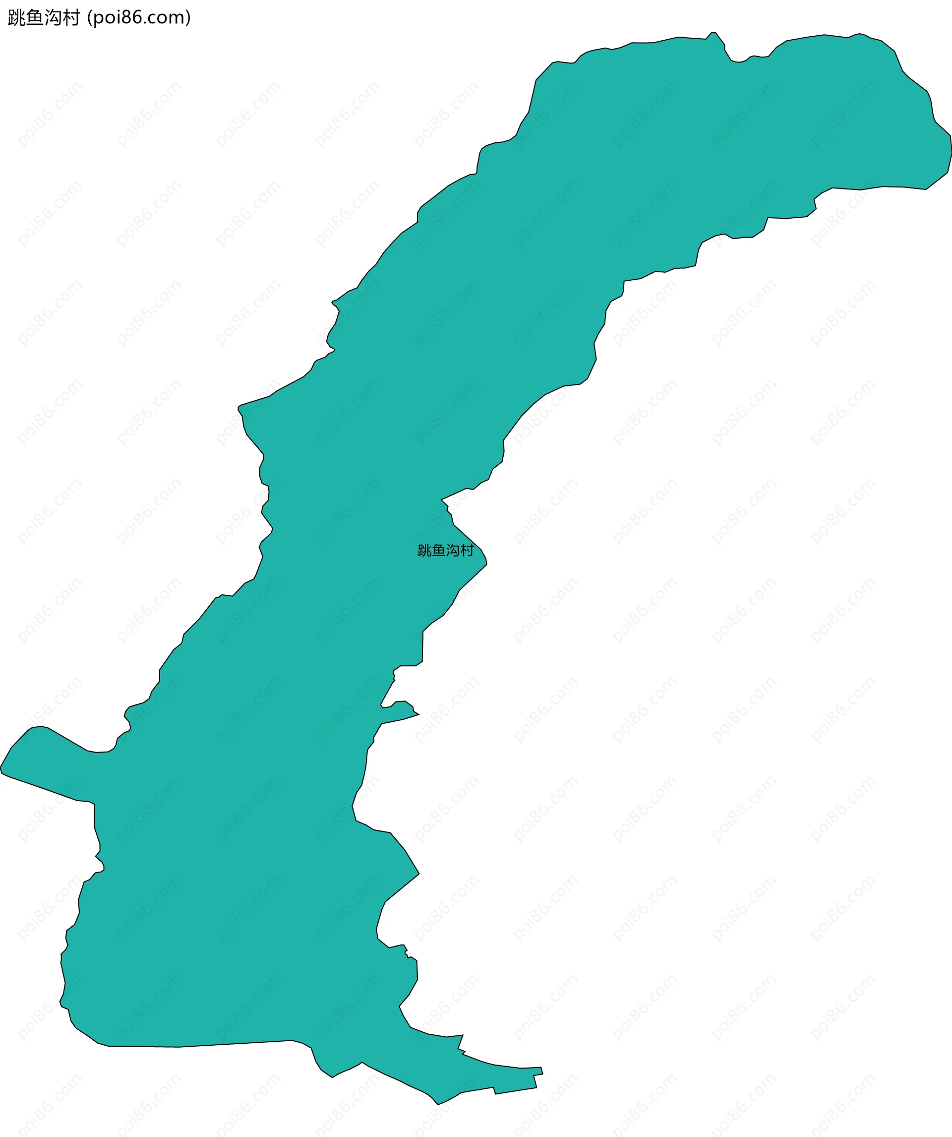 跳鱼沟村边界地图