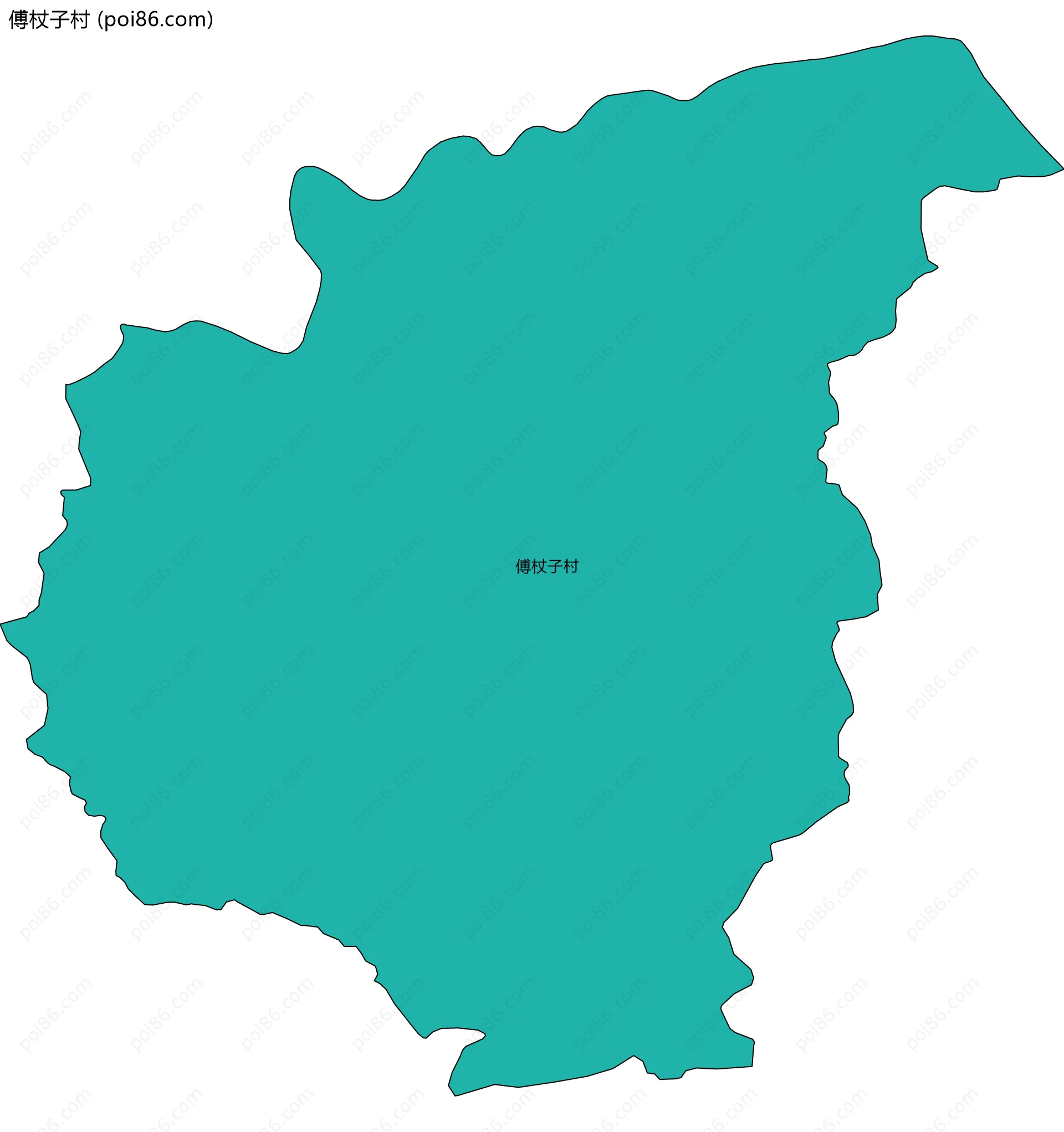 傅杖子村边界地图