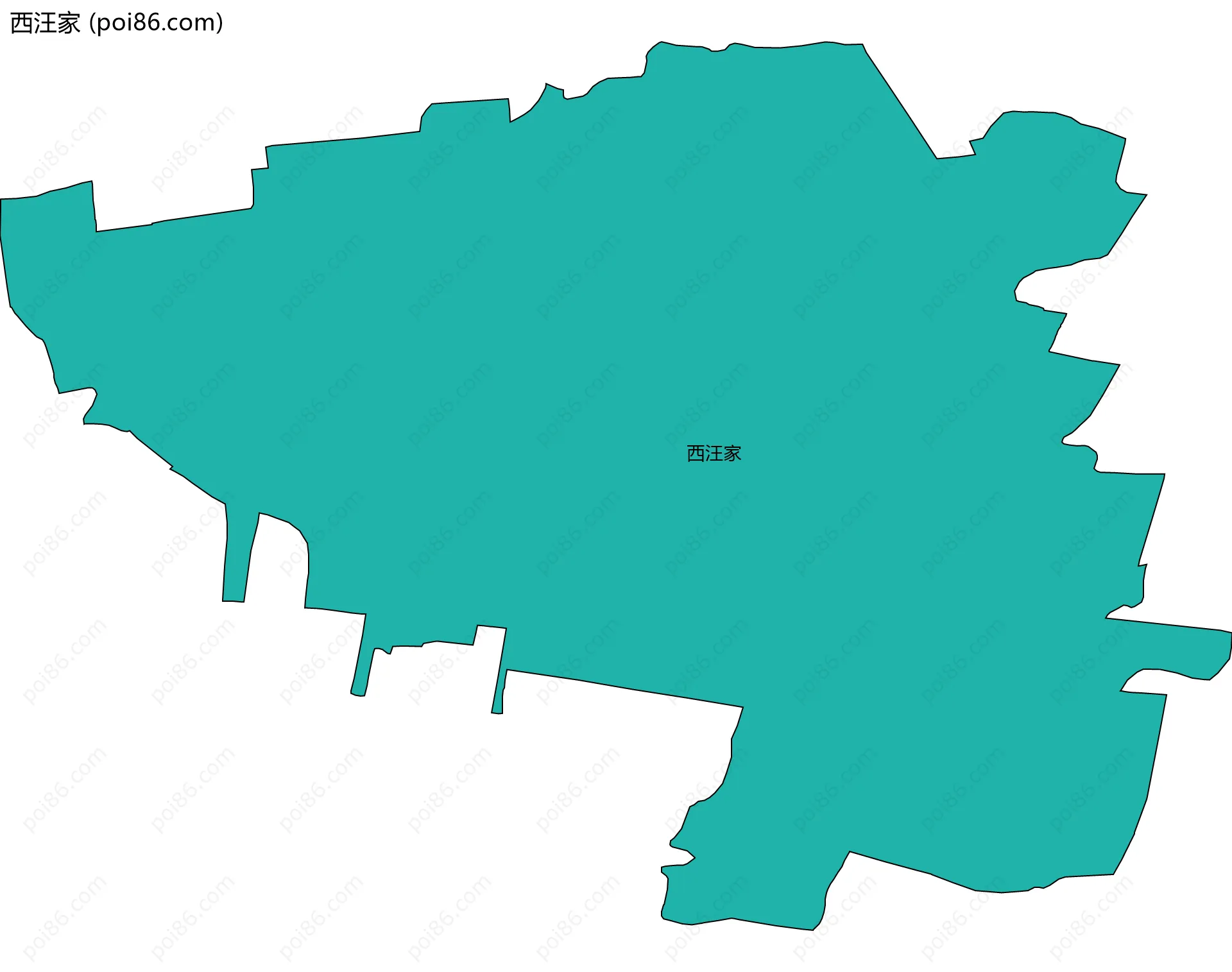 西汪家边界地图