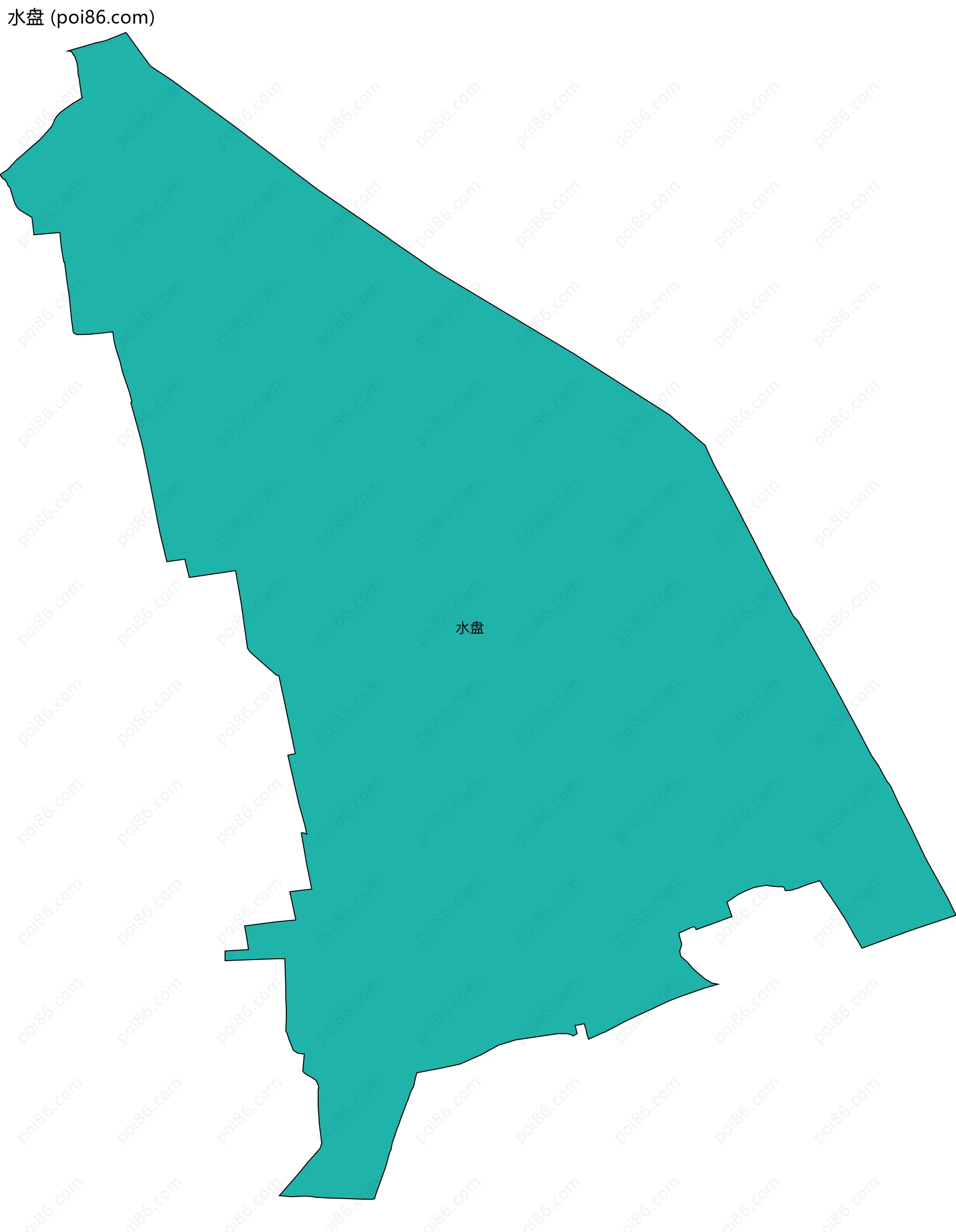 水盘边界地图