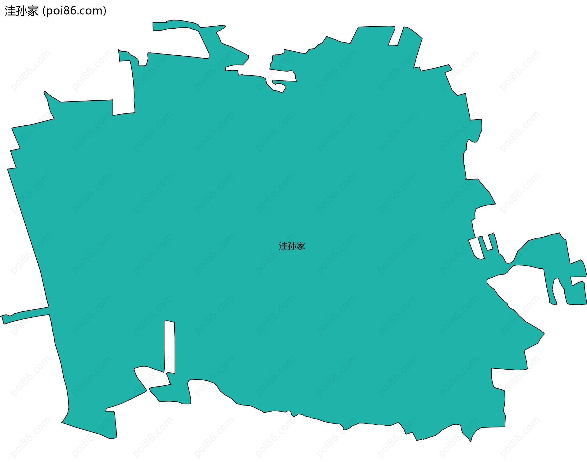 洼孙家边界地图