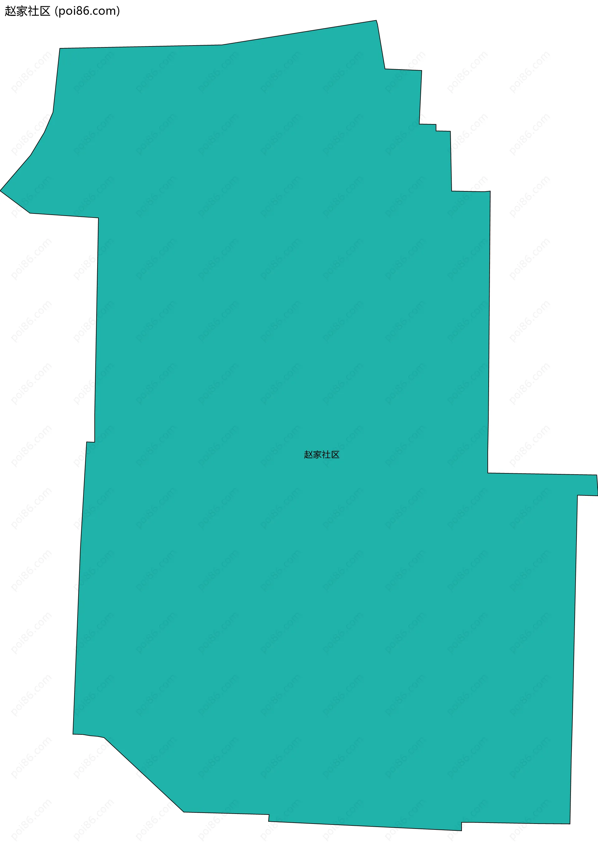 赵家社区边界地图