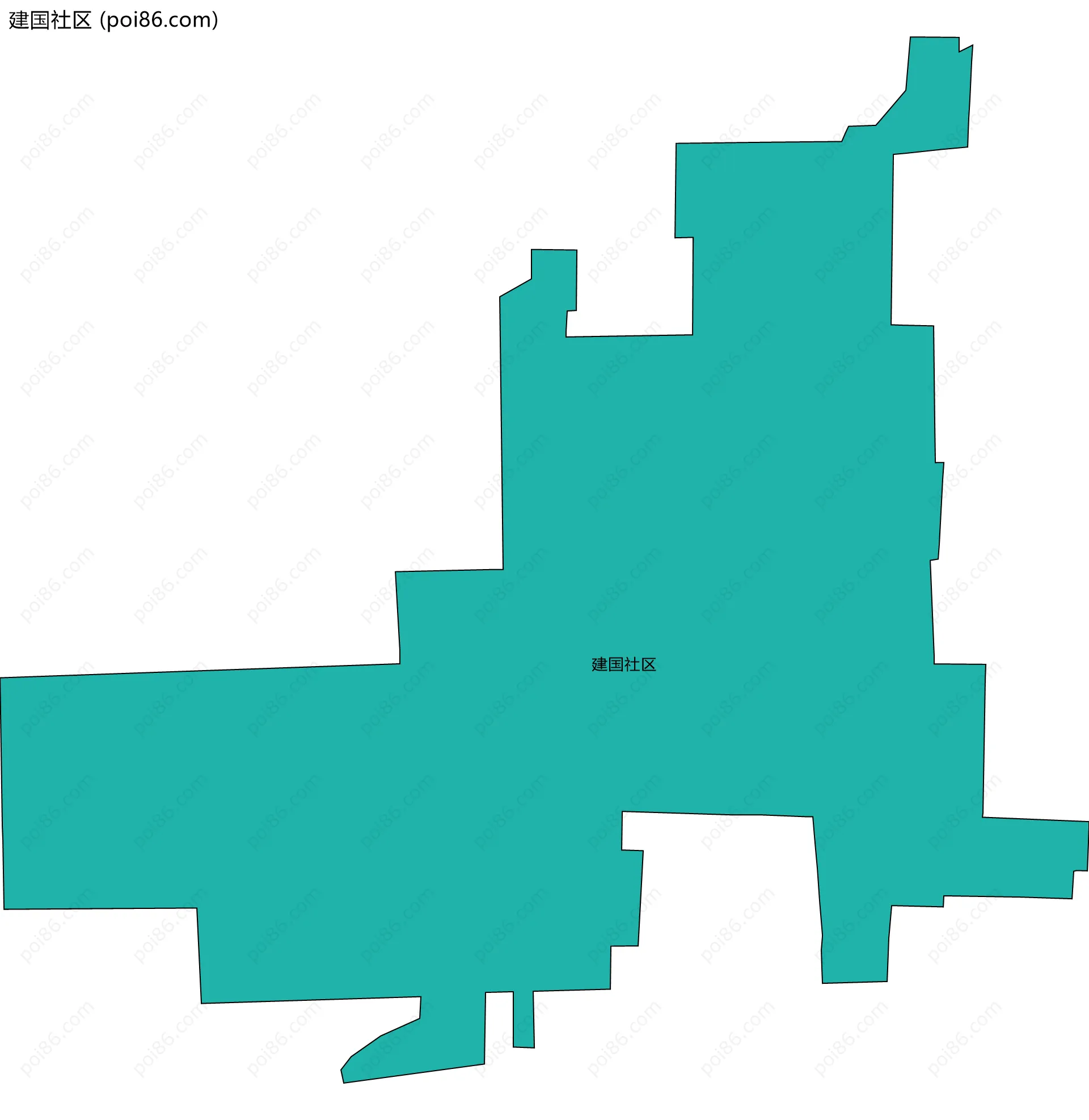 建国社区边界地图