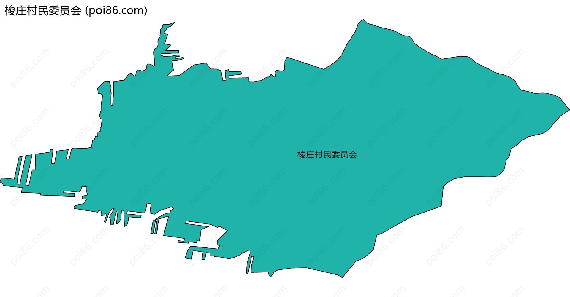 梭庄村民委员会边界地图