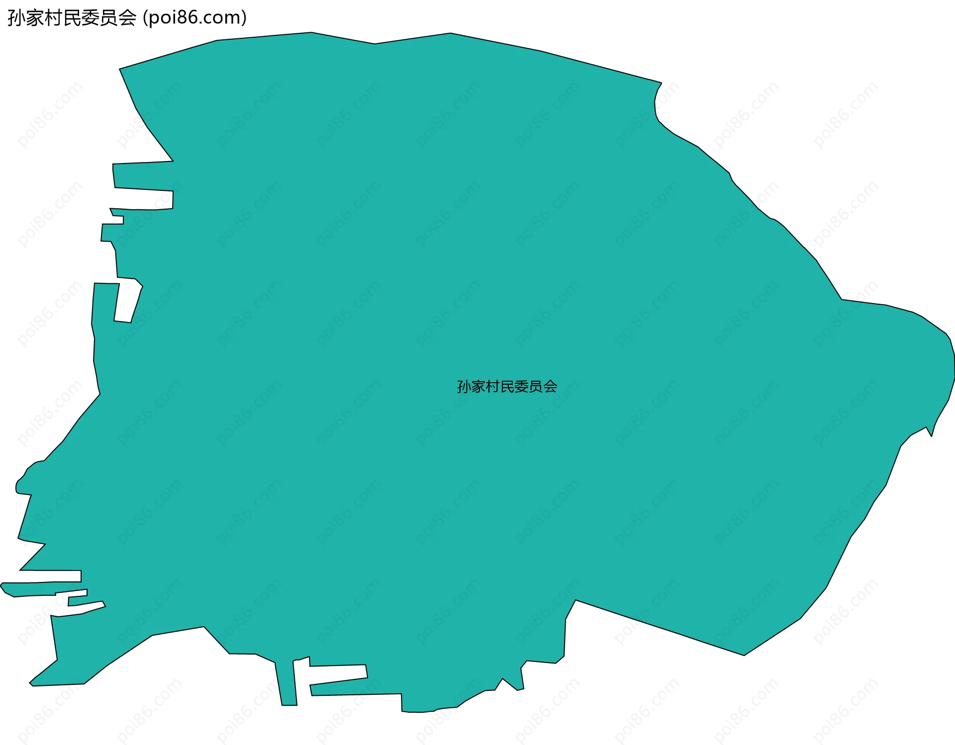 孙家村民委员会边界地图