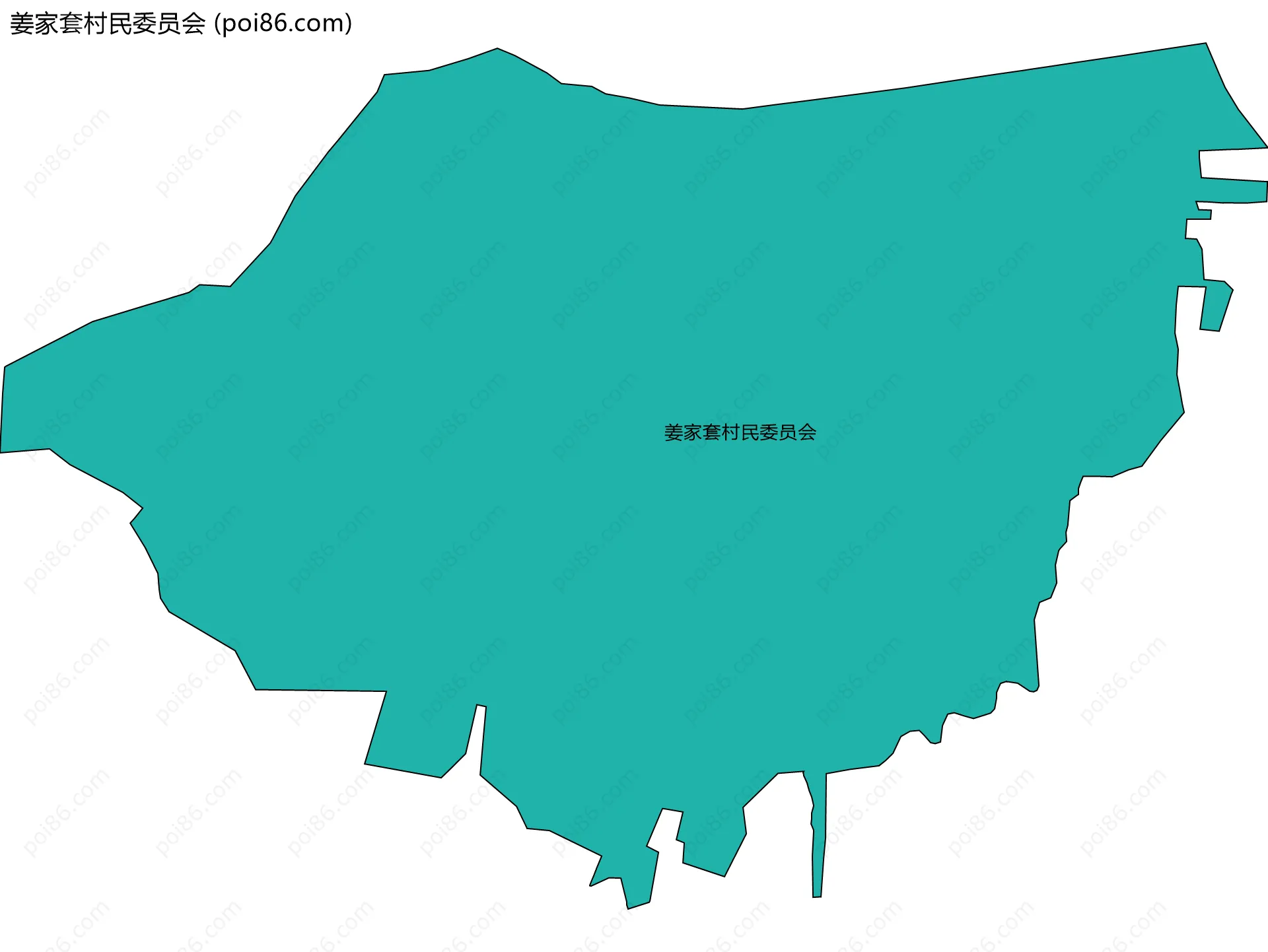 姜家套村民委员会边界地图