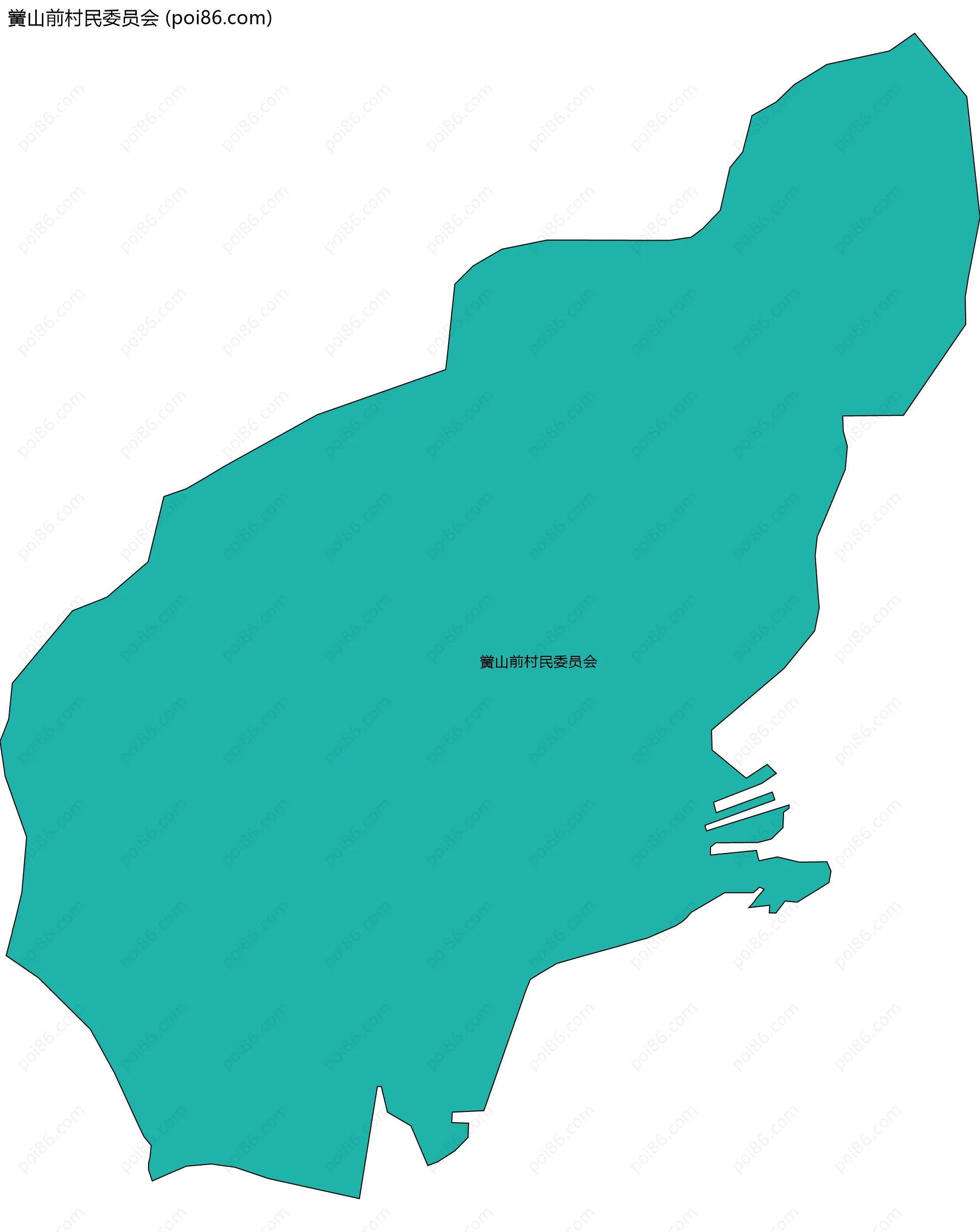 黉山前村民委员会边界地图