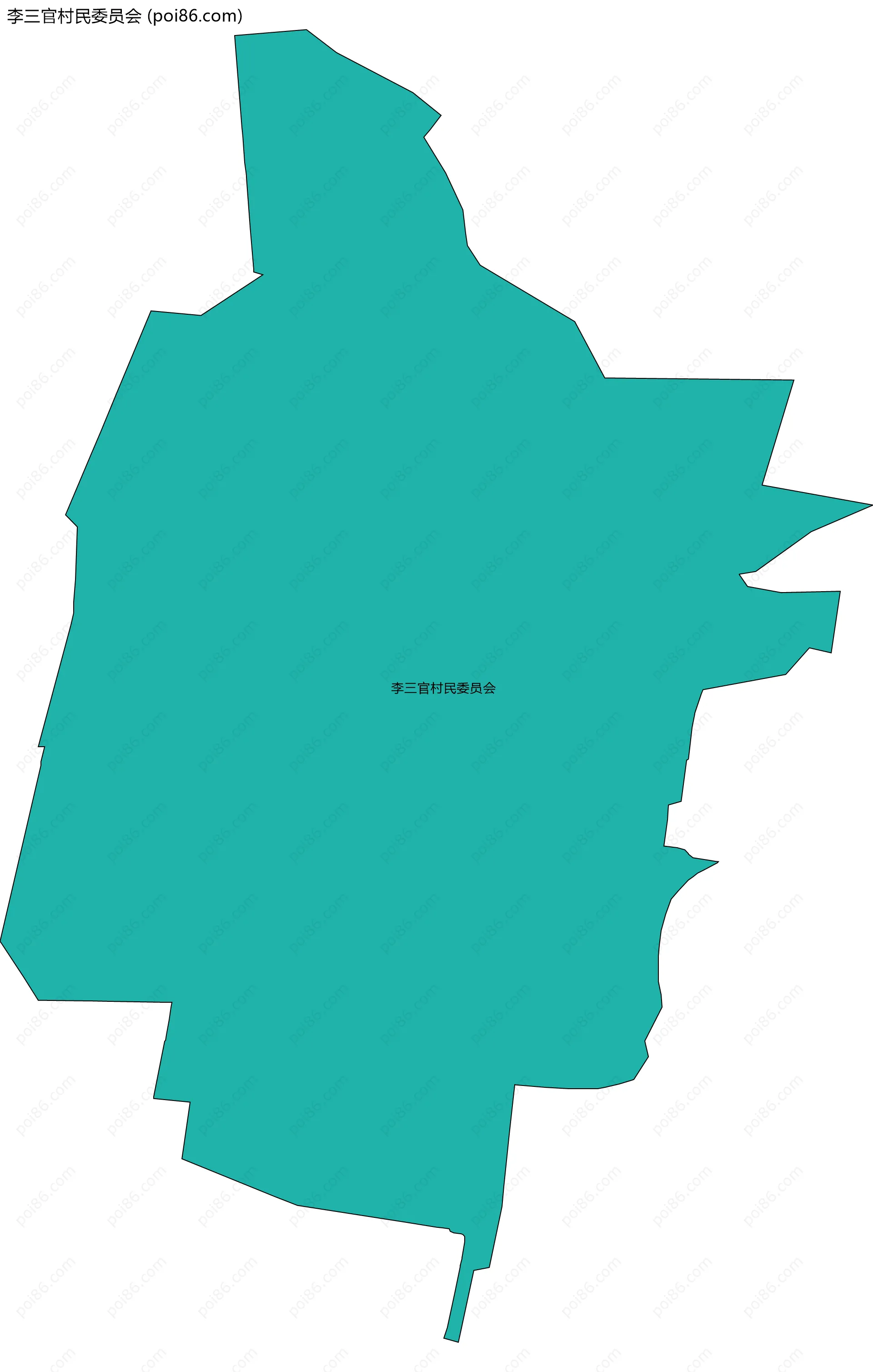 李三官村民委员会边界地图
