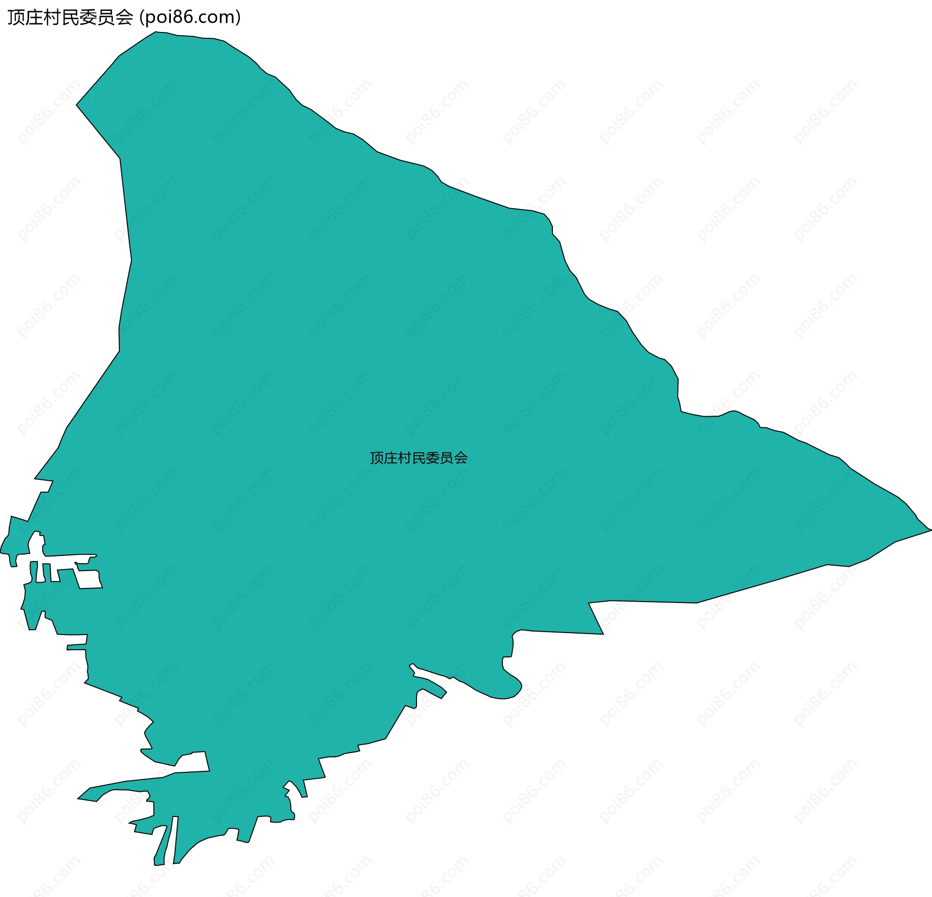 顶庄村民委员会边界地图
