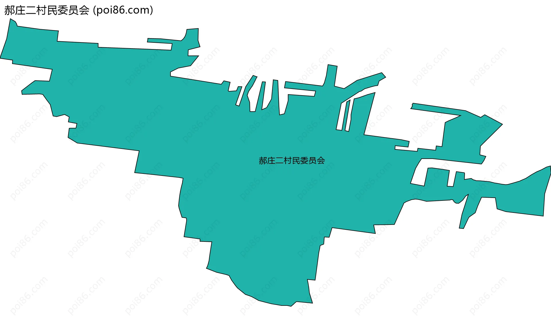 郝庄二村民委员会边界地图